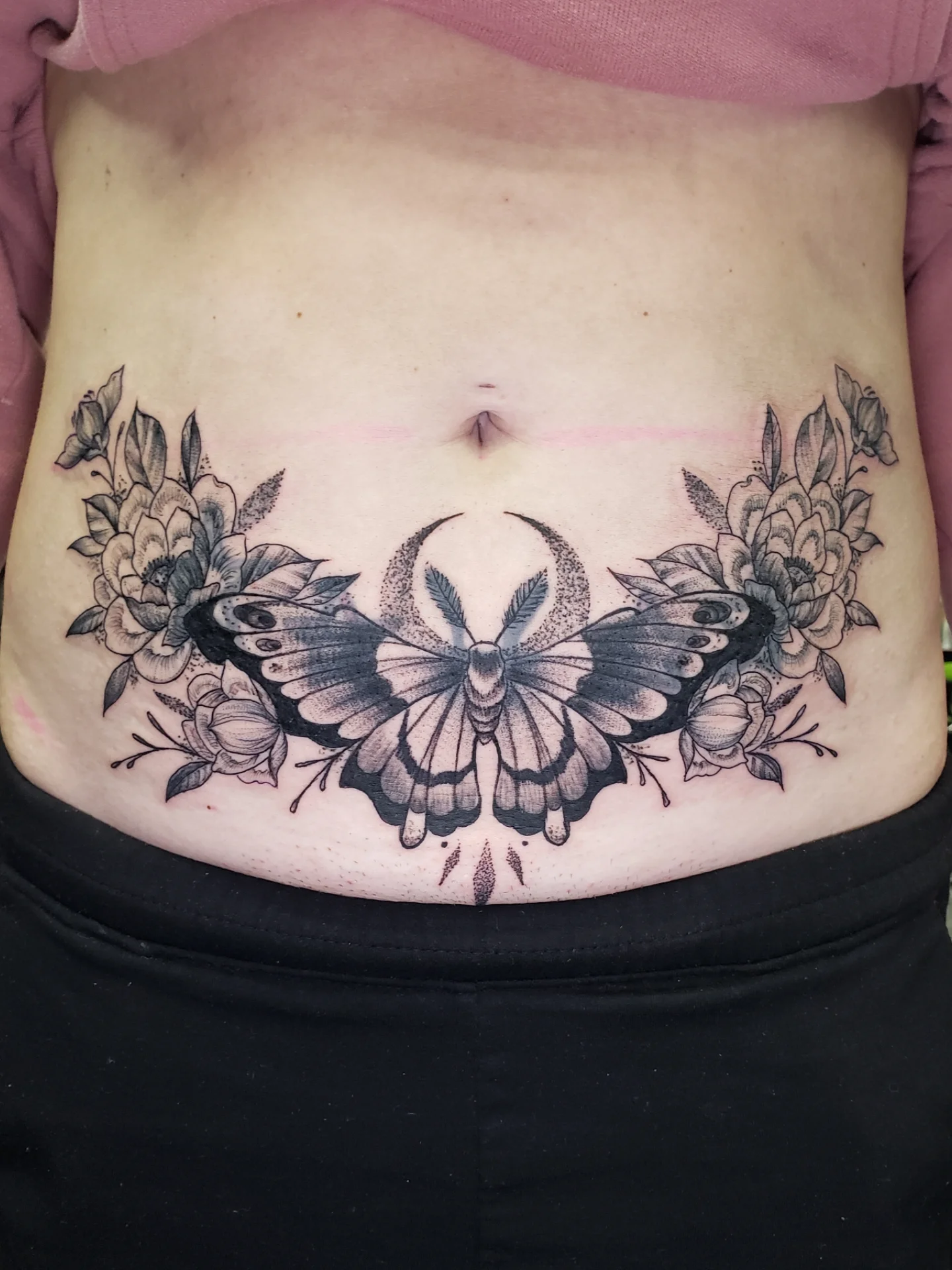 Tattoo by @tnchriswhitney — dotwork, black_and_grey