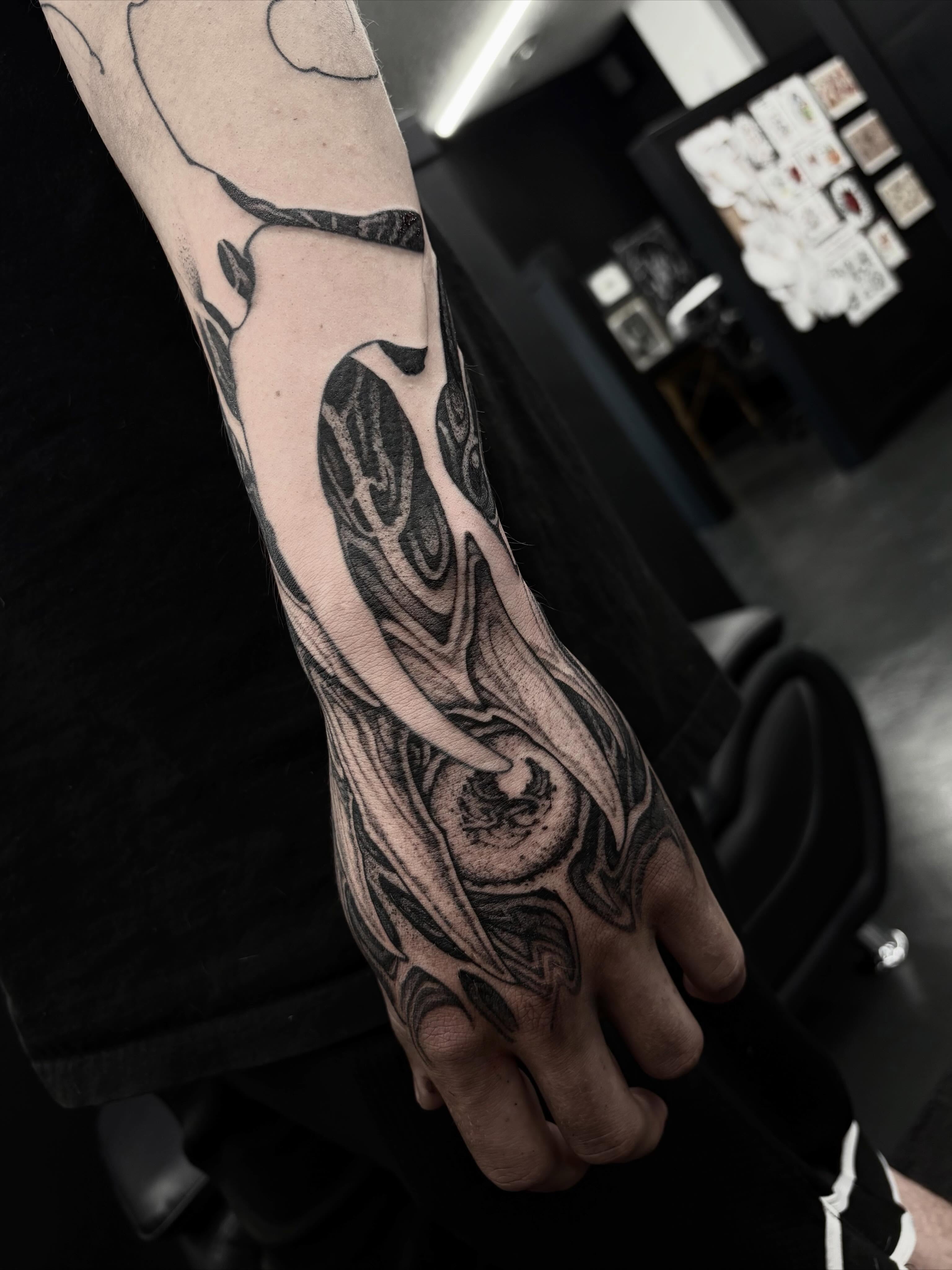 Tattoo by @8jinx9 — black_and_grey