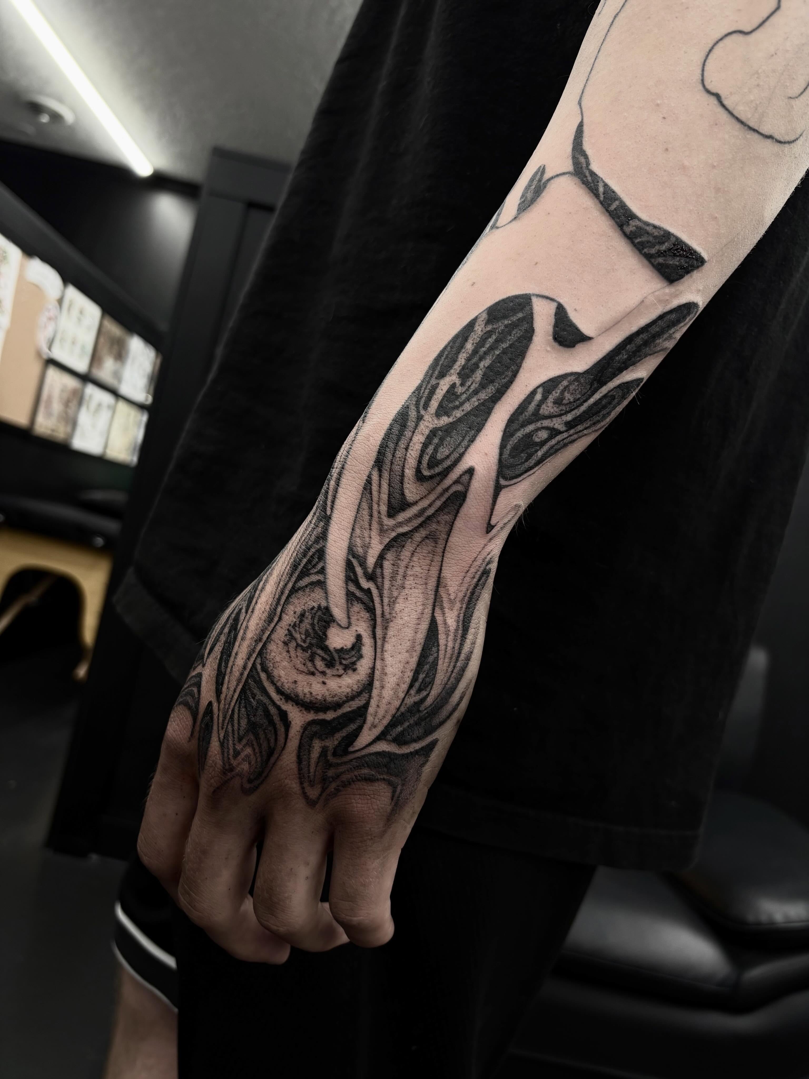 Tattoo by @8jinx9 — black_and_grey
