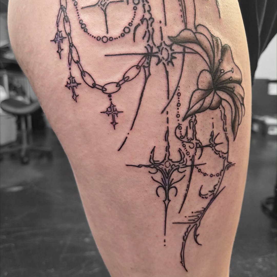 Tattoo by @katconiglioart — fine_line, ornamental
