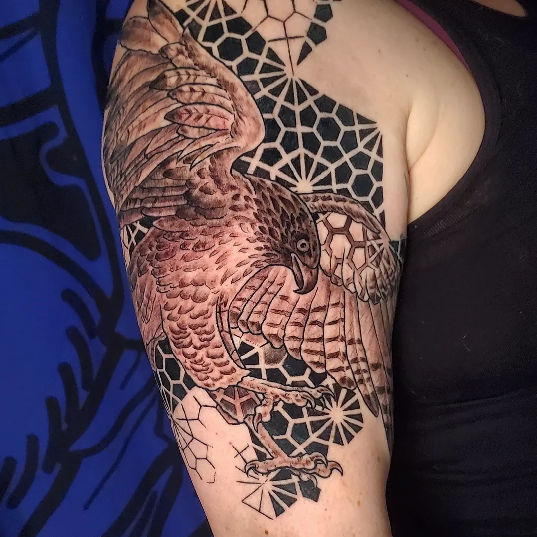Tattoo by @crookedwil — realism, geometric