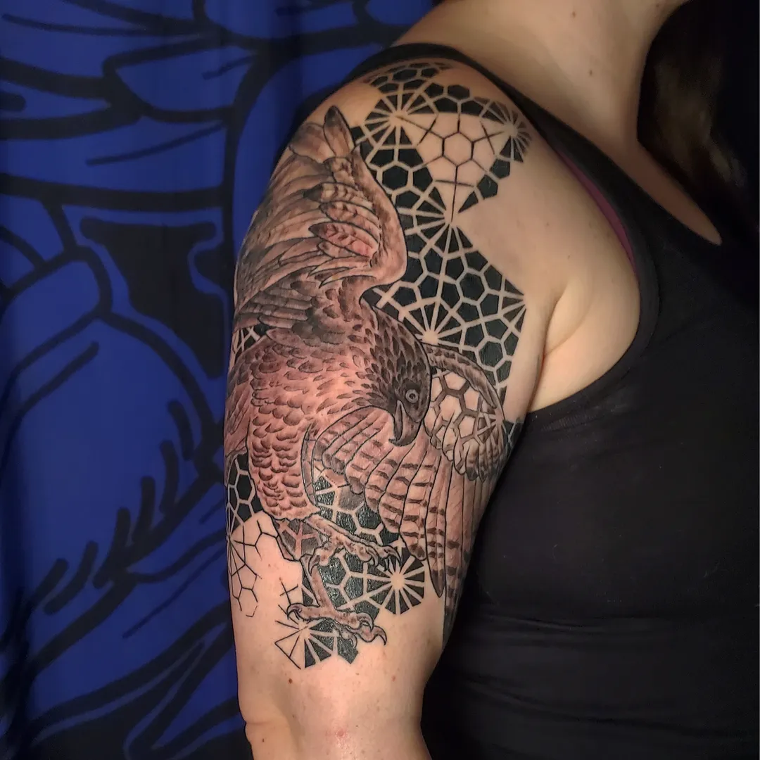 Tattoo by @crookedwil — realism, geometric