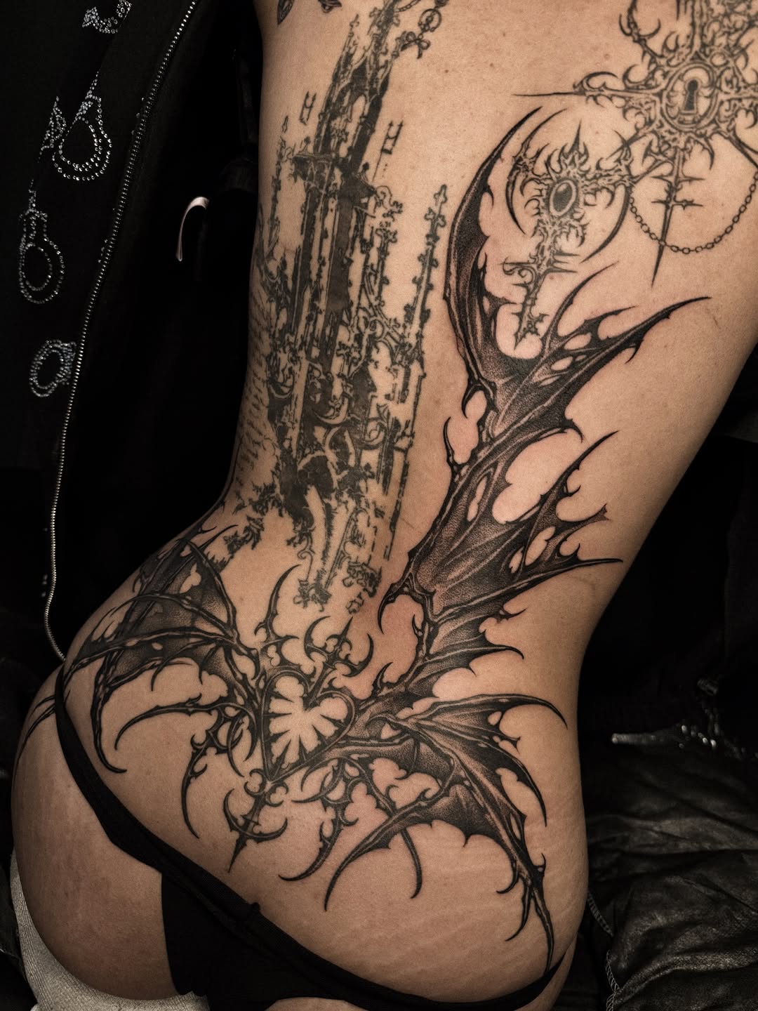 Tattoo by @digitalsunsett — black_and_grey, dark_realism