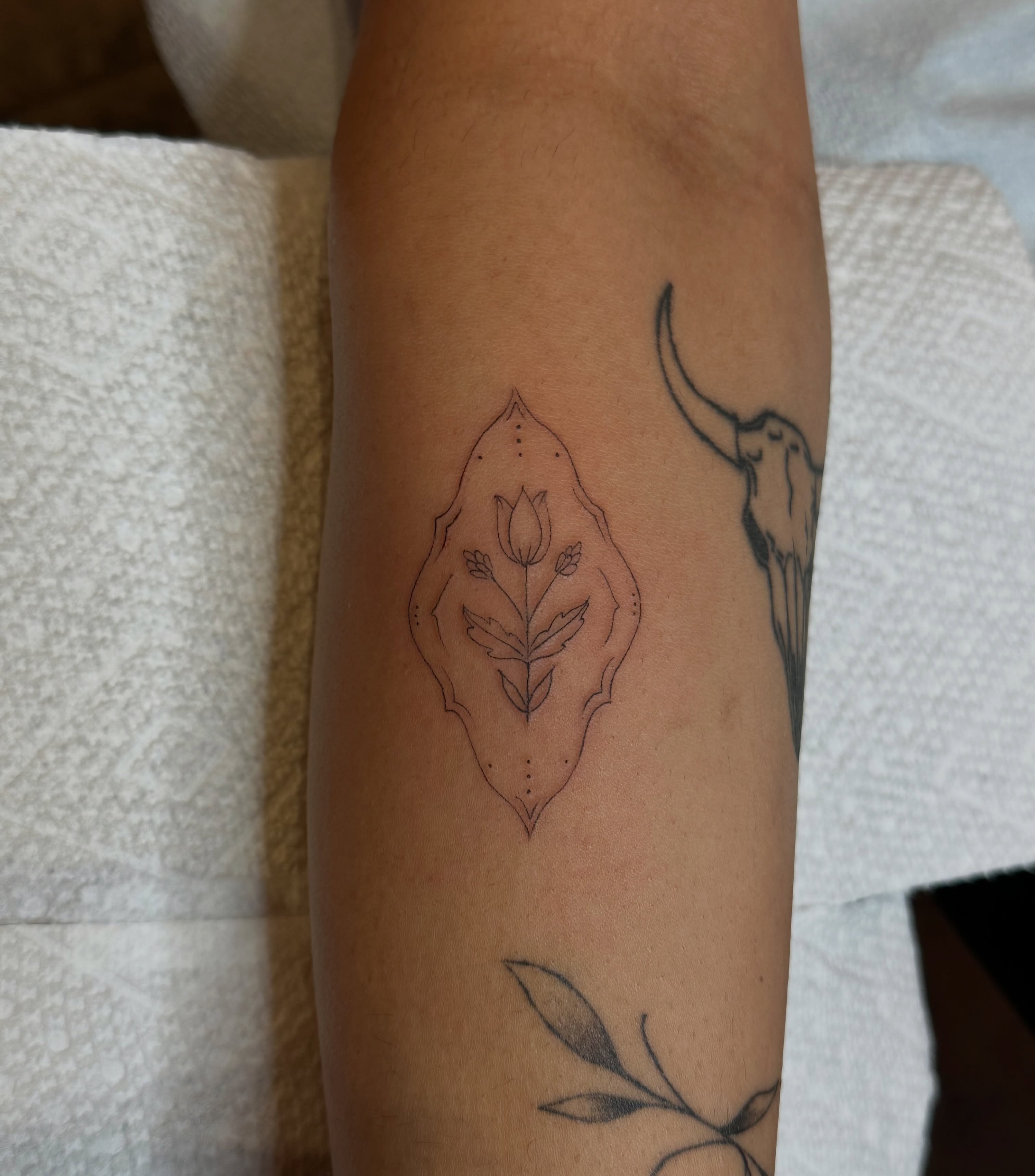 Tattoo by @gnarlaur_tattoos — dotwork, geometric