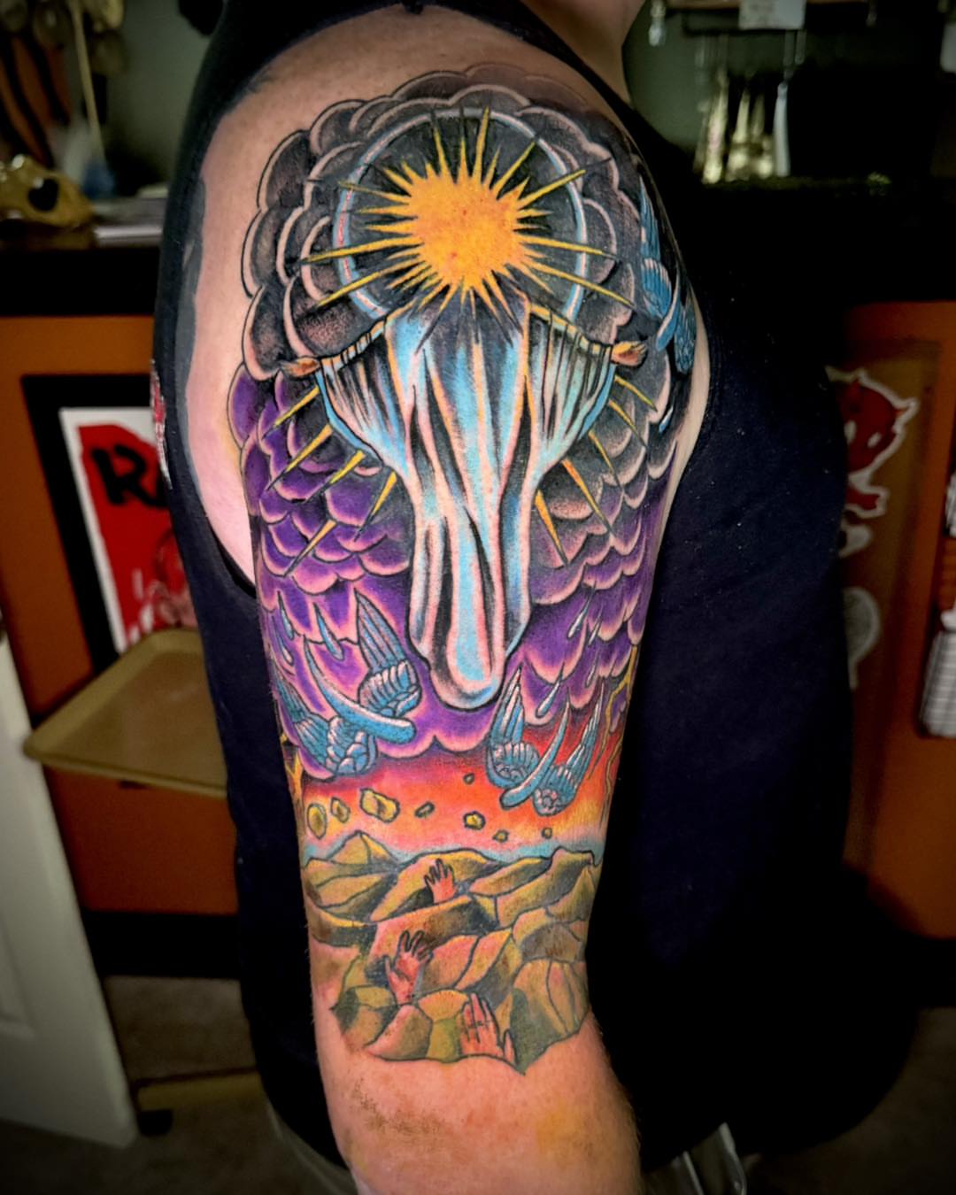 Tattoo by @jherrontattoo — new_school, surrealism