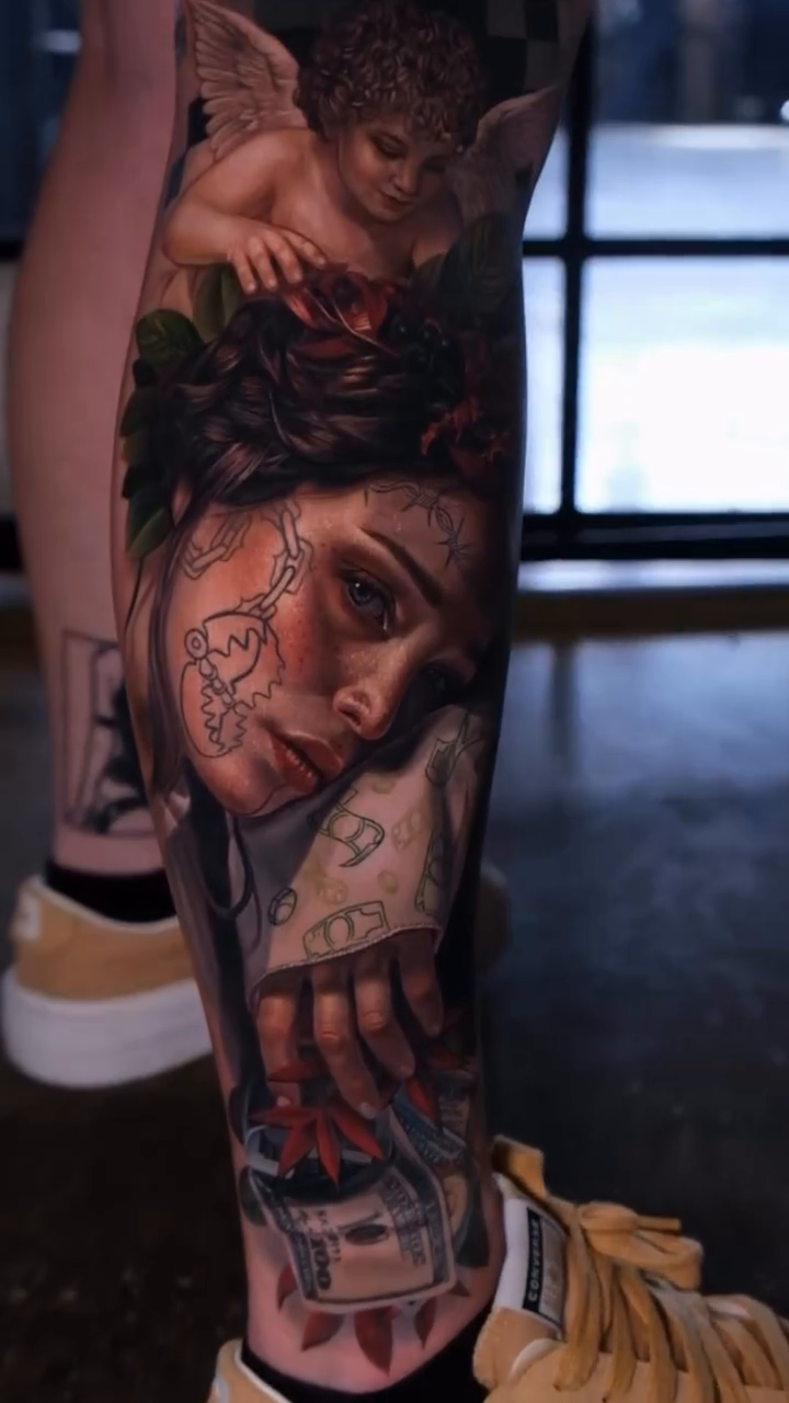 Tattoo by @nabokanastasya — realism, black_and_grey
