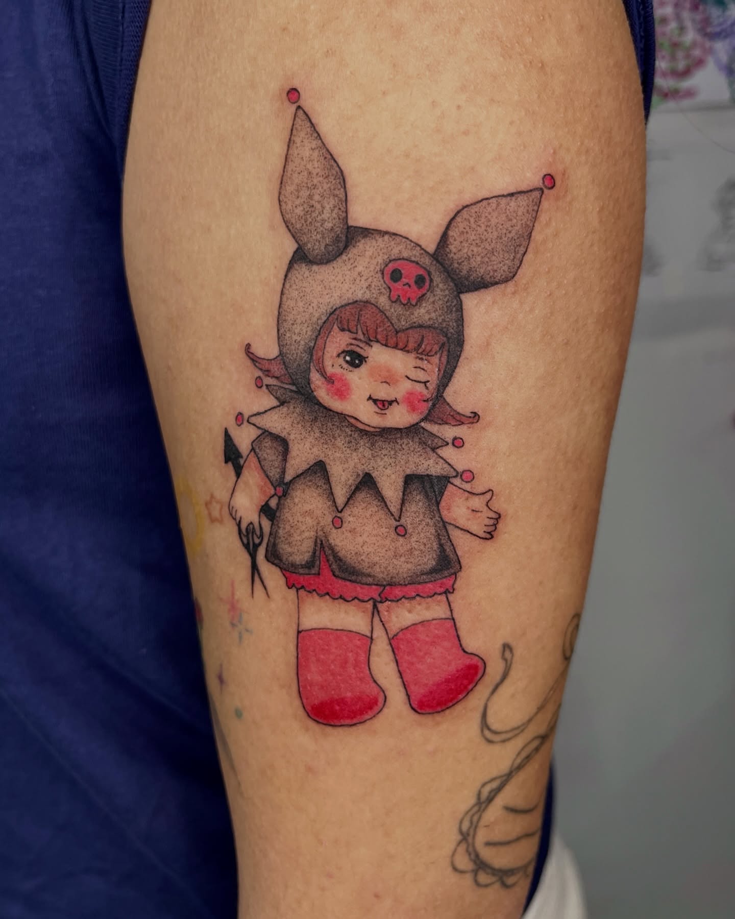 Tattoo by @capricornpokes — dotwork, realism