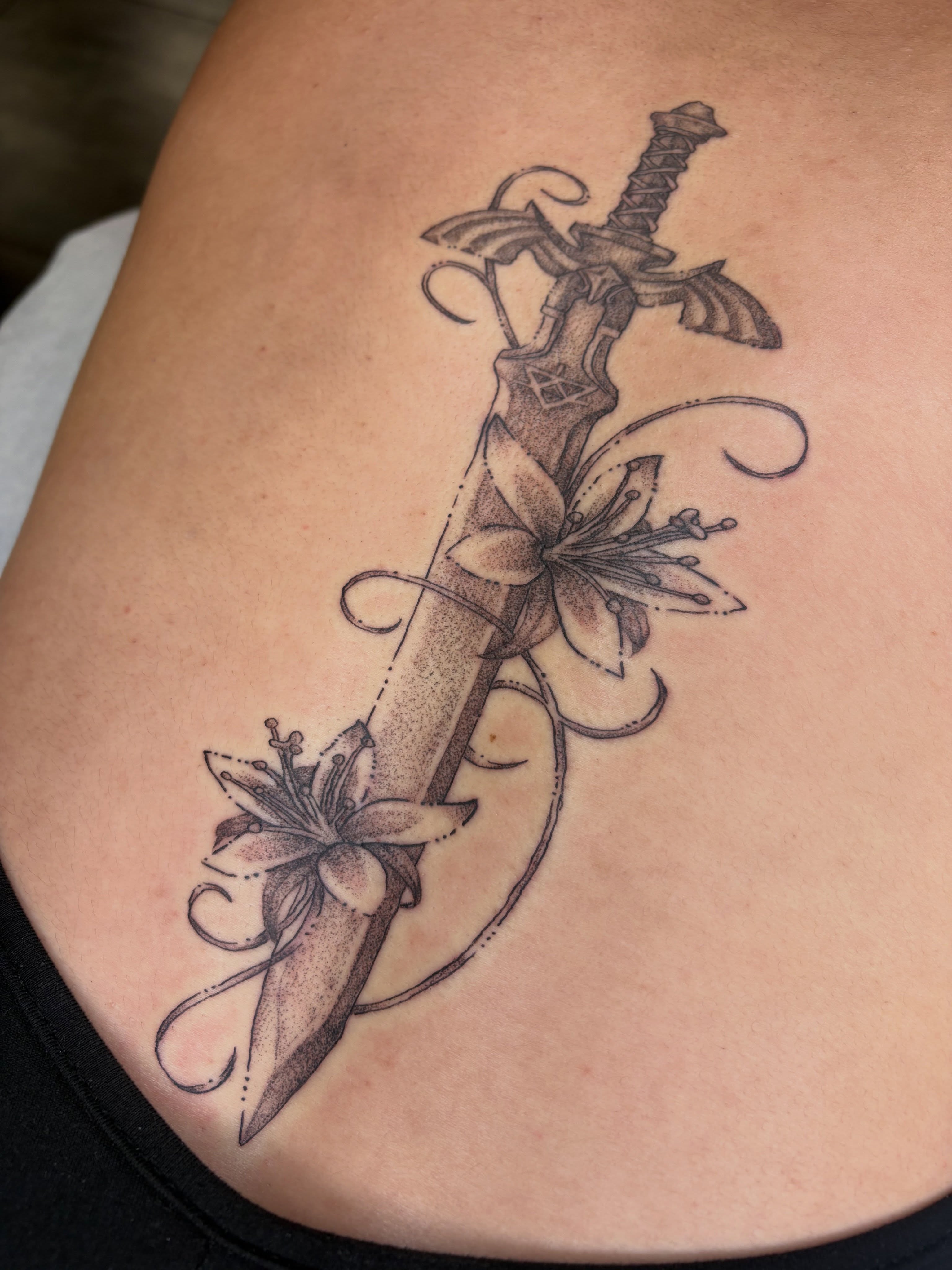 Tattoo by @bobibeanz — black_and_grey