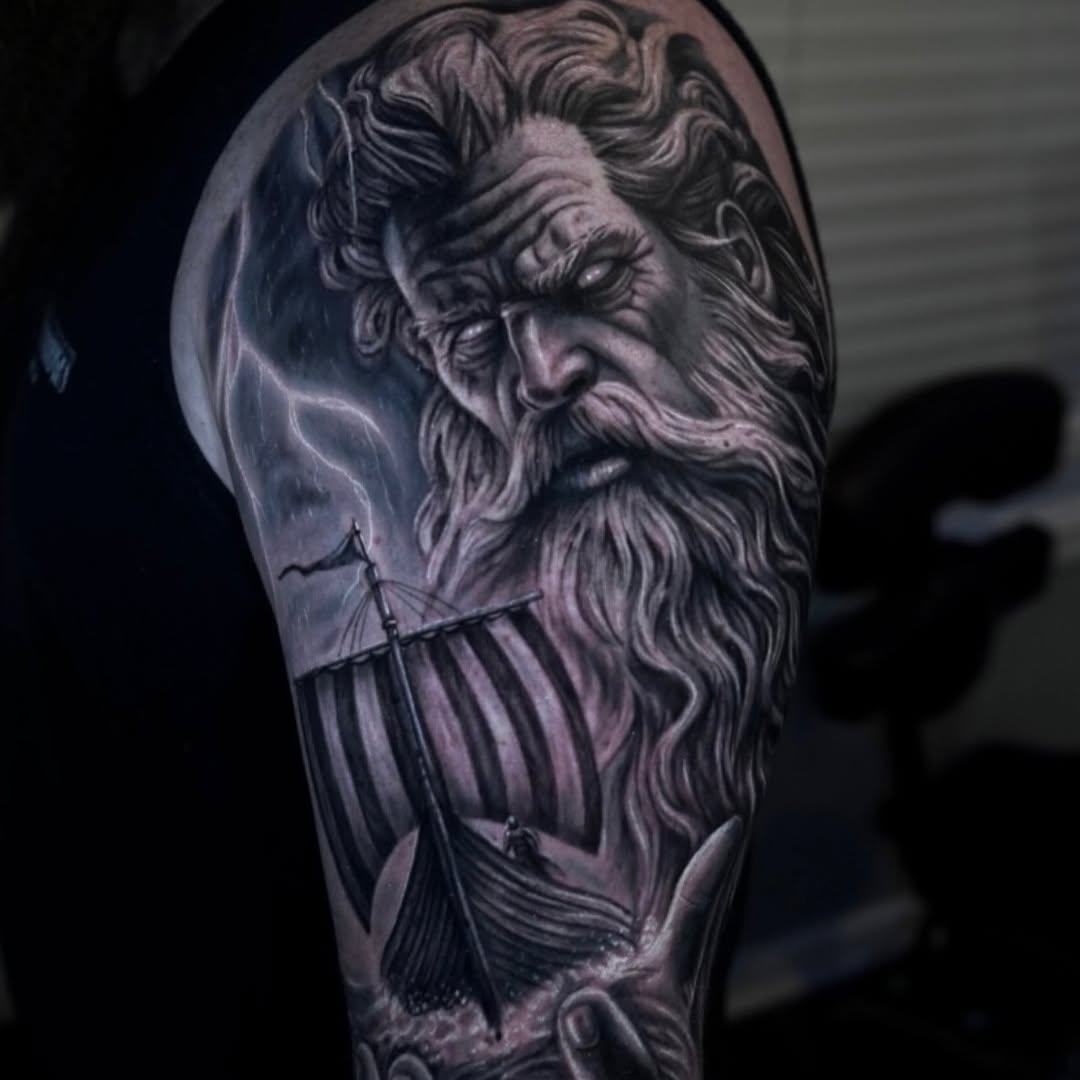 Tattoo by @devinmullentattoos — realism, black_and_grey