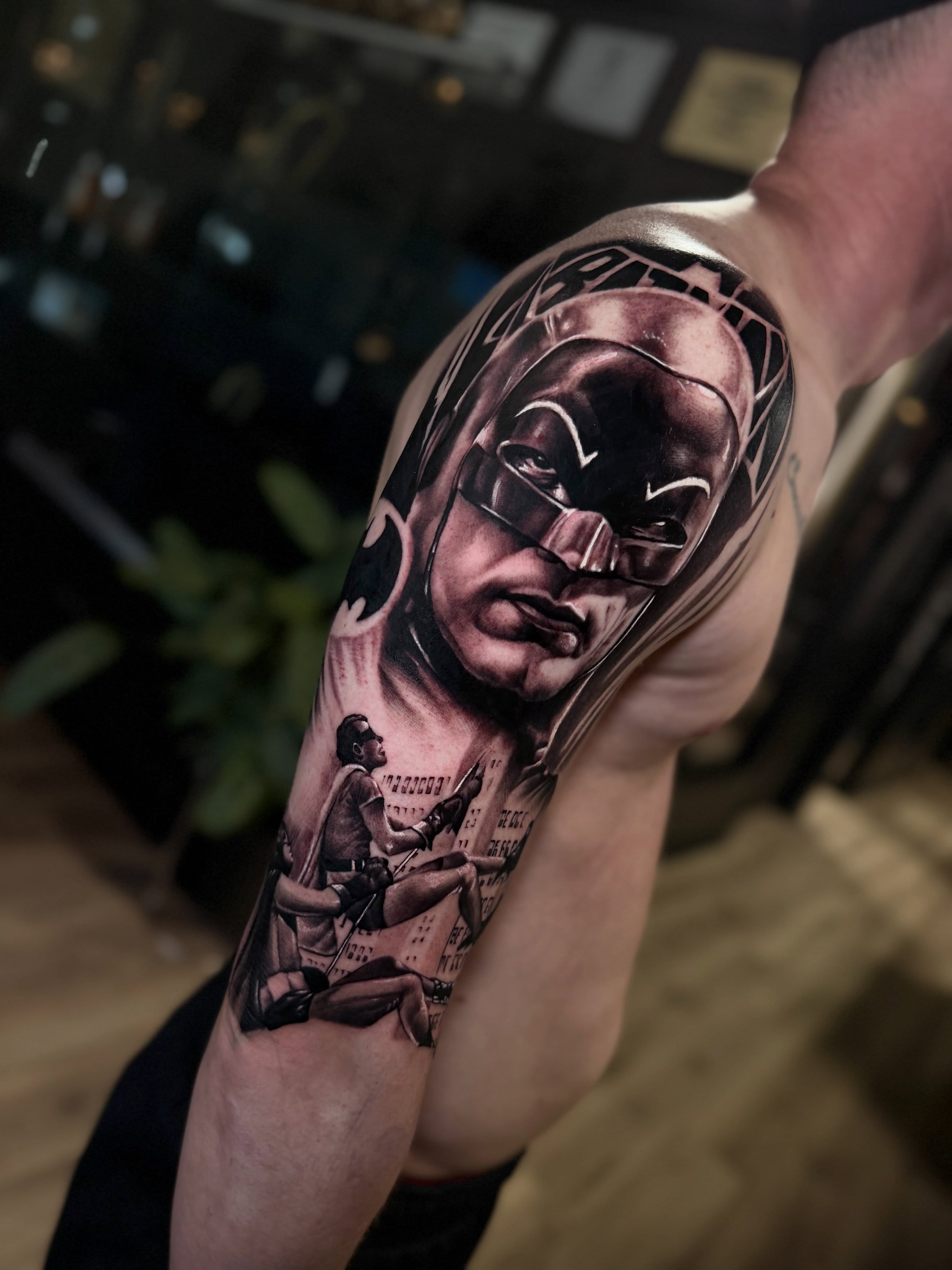 Darth vader realism tattoo on the forearm by Sebastian Calderon