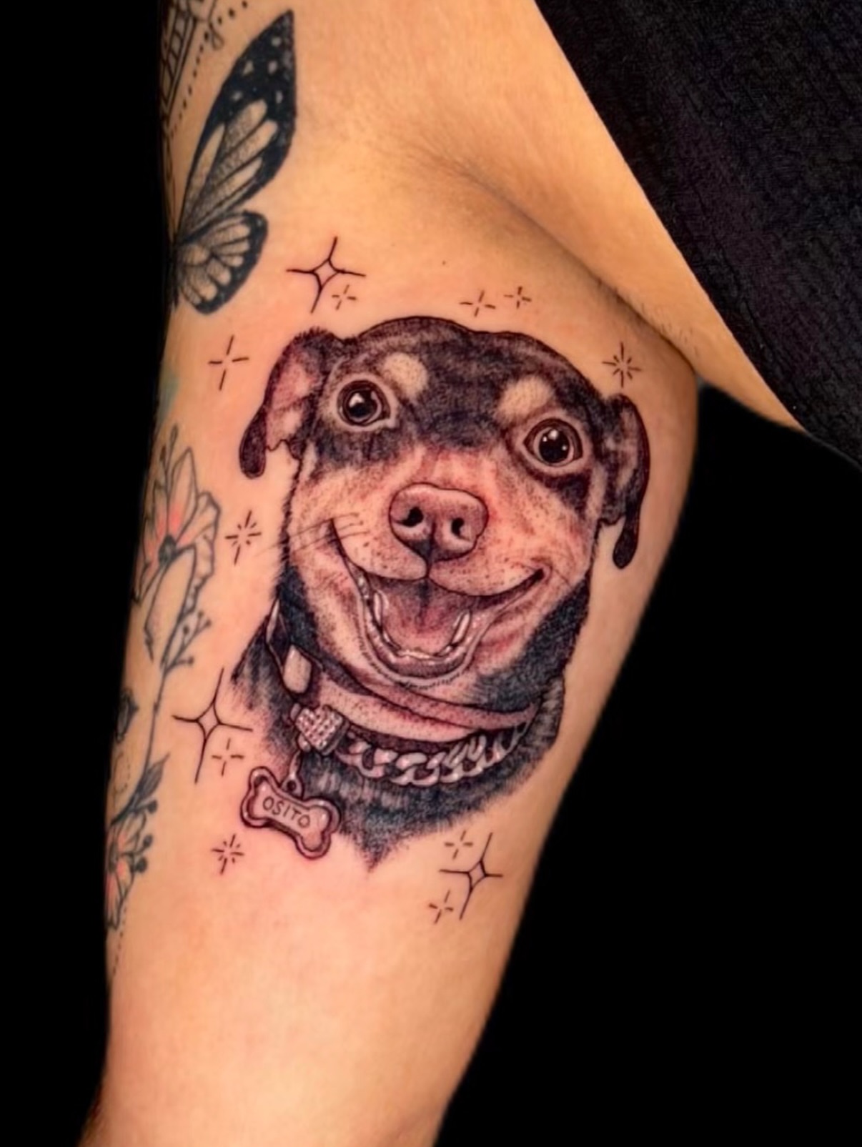 Dog realism tattoo on the forearm by 𝓡𝓪𝔂𝓬𝓱𝓲𝓵𝓵 [ᴛᴀᴛᴛᴏᴏ ᴀʀᴛɪꜱᴛ] 💚