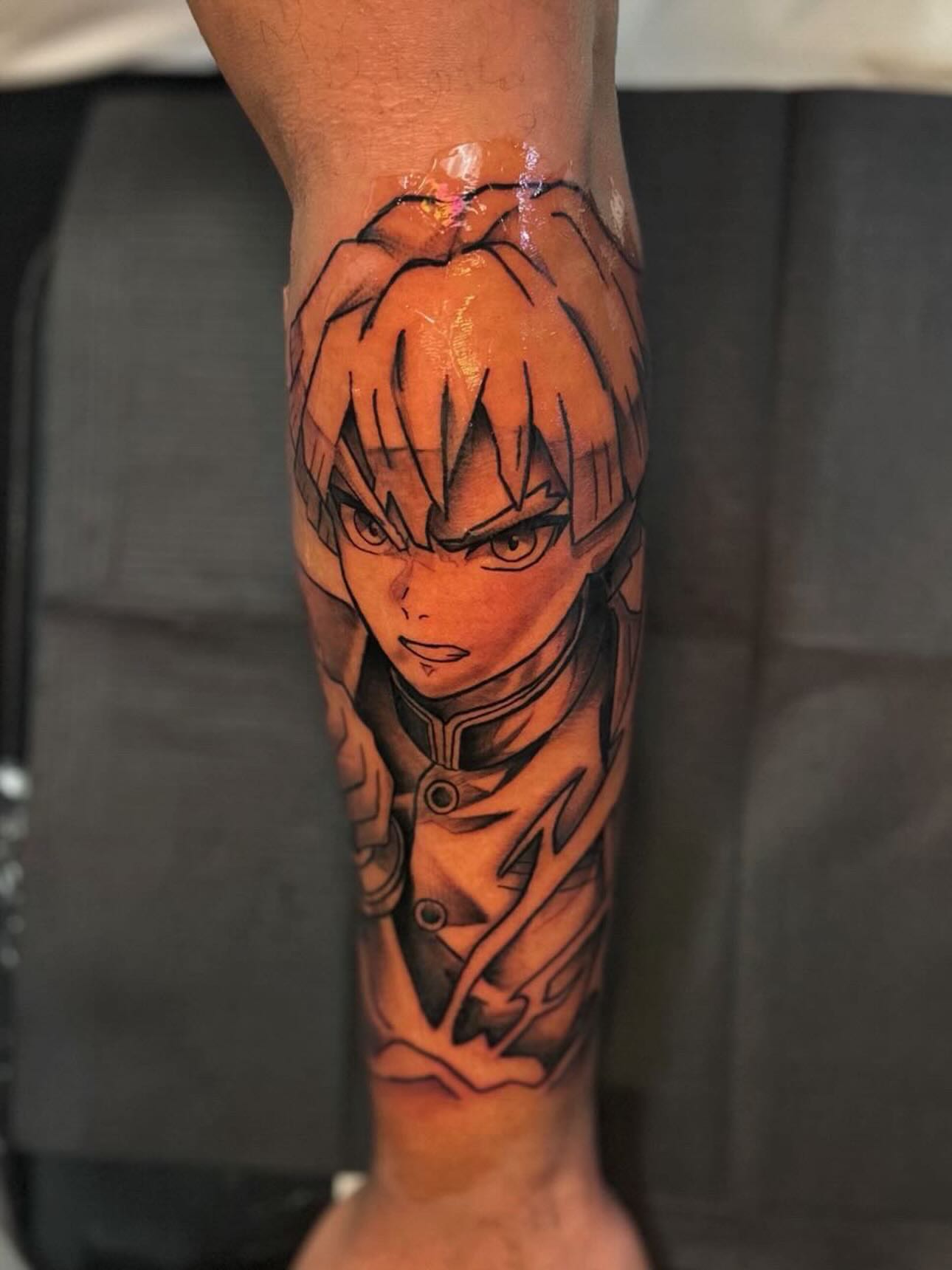 Anime character anime tattoo on the forearm by mssinderella