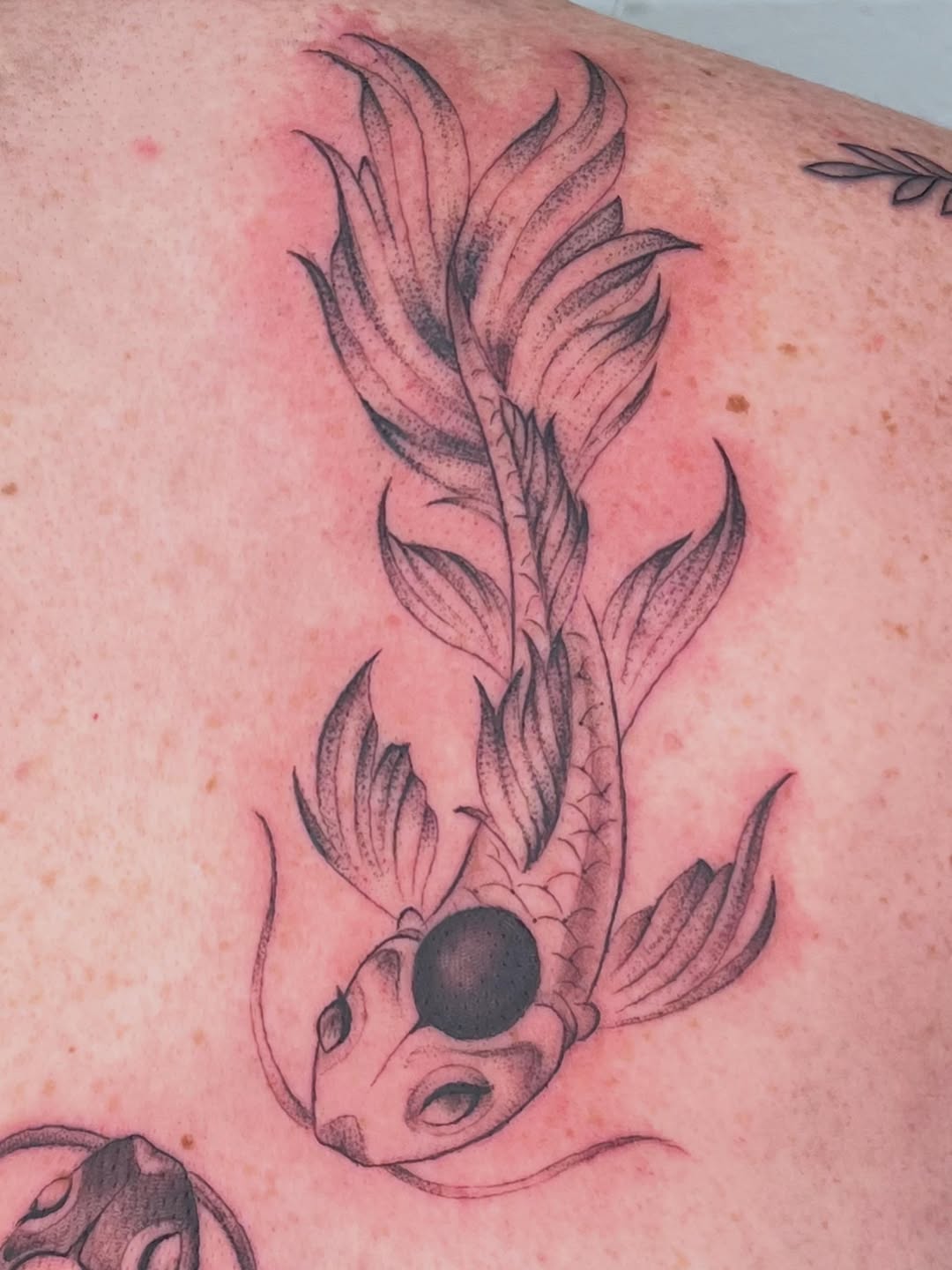 Tattoo by @katbogartink — japanese_irezumi, dotwork