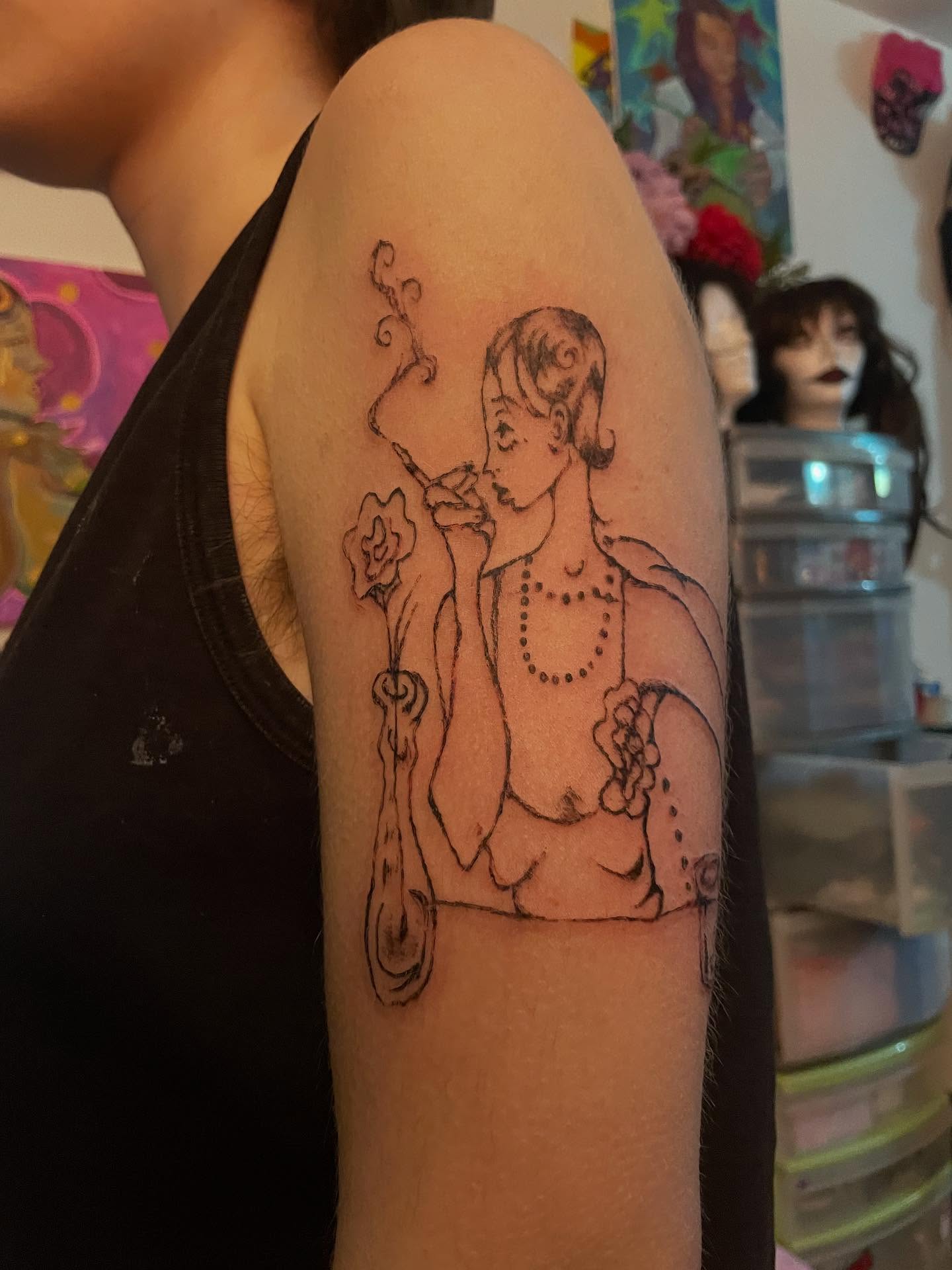 Tattoo by @ghostsartcorner — black_and_grey