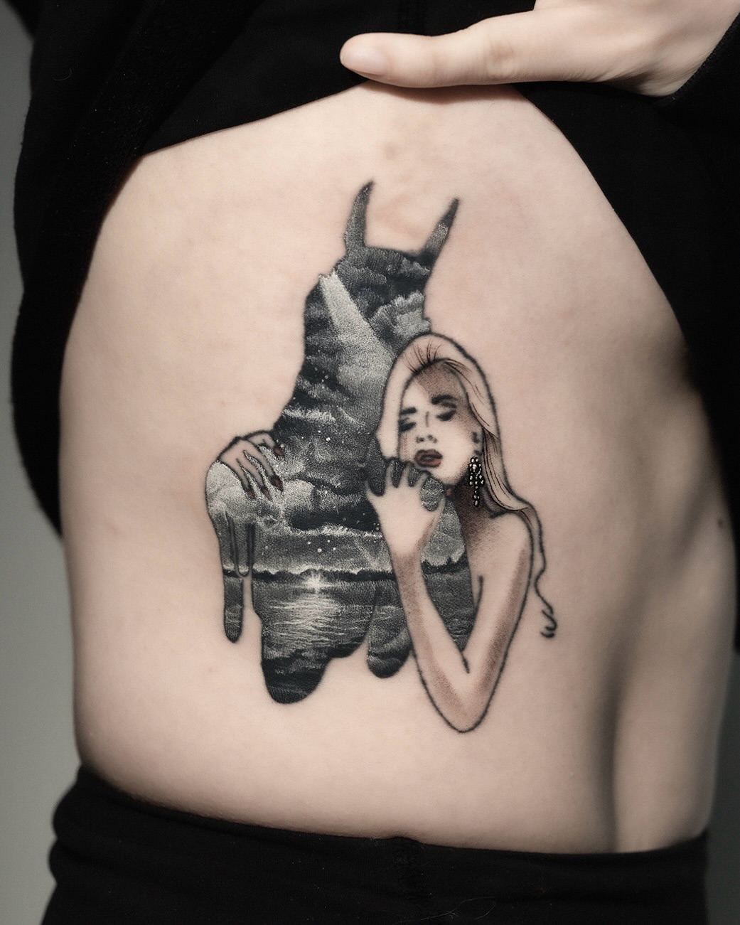 Tattoo by @tattooer_amu — black_and_grey, realism