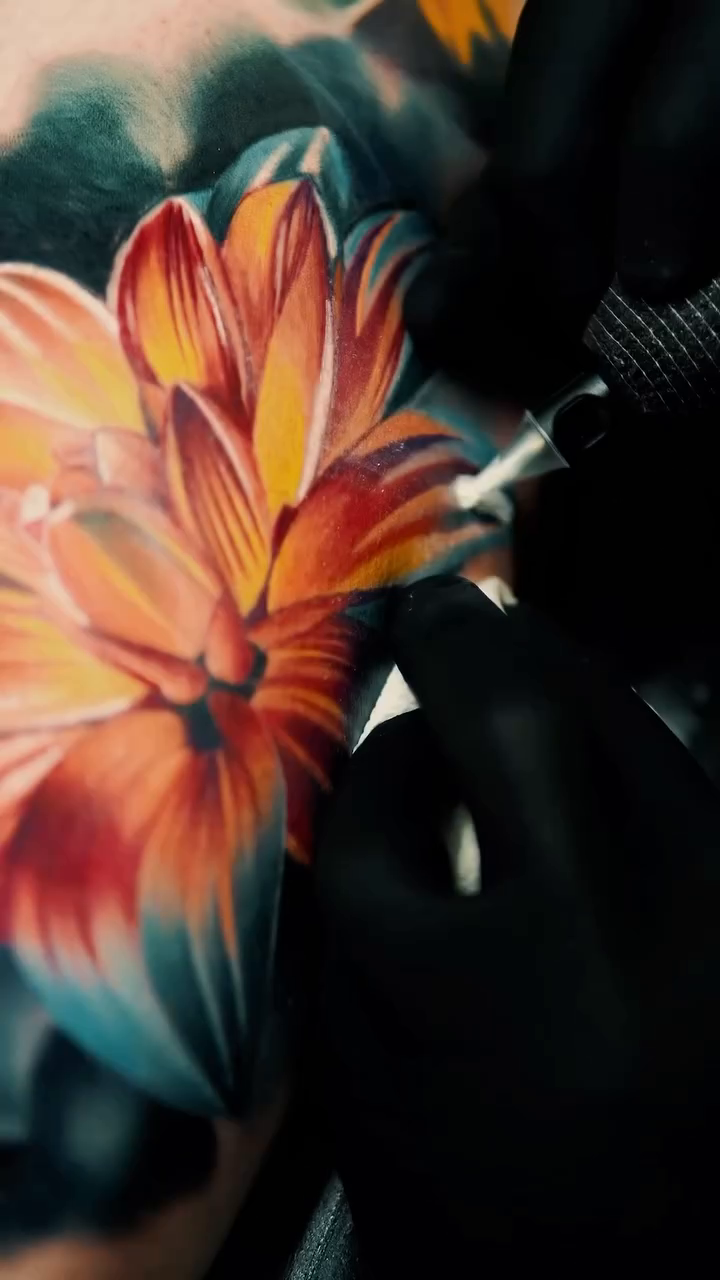 Flower realism tattoo by Edward best