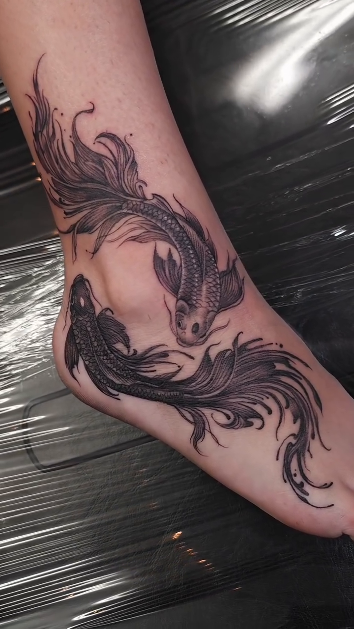 Tattoo by @kickz_tattoos — japanese_irezumi, black_and_grey