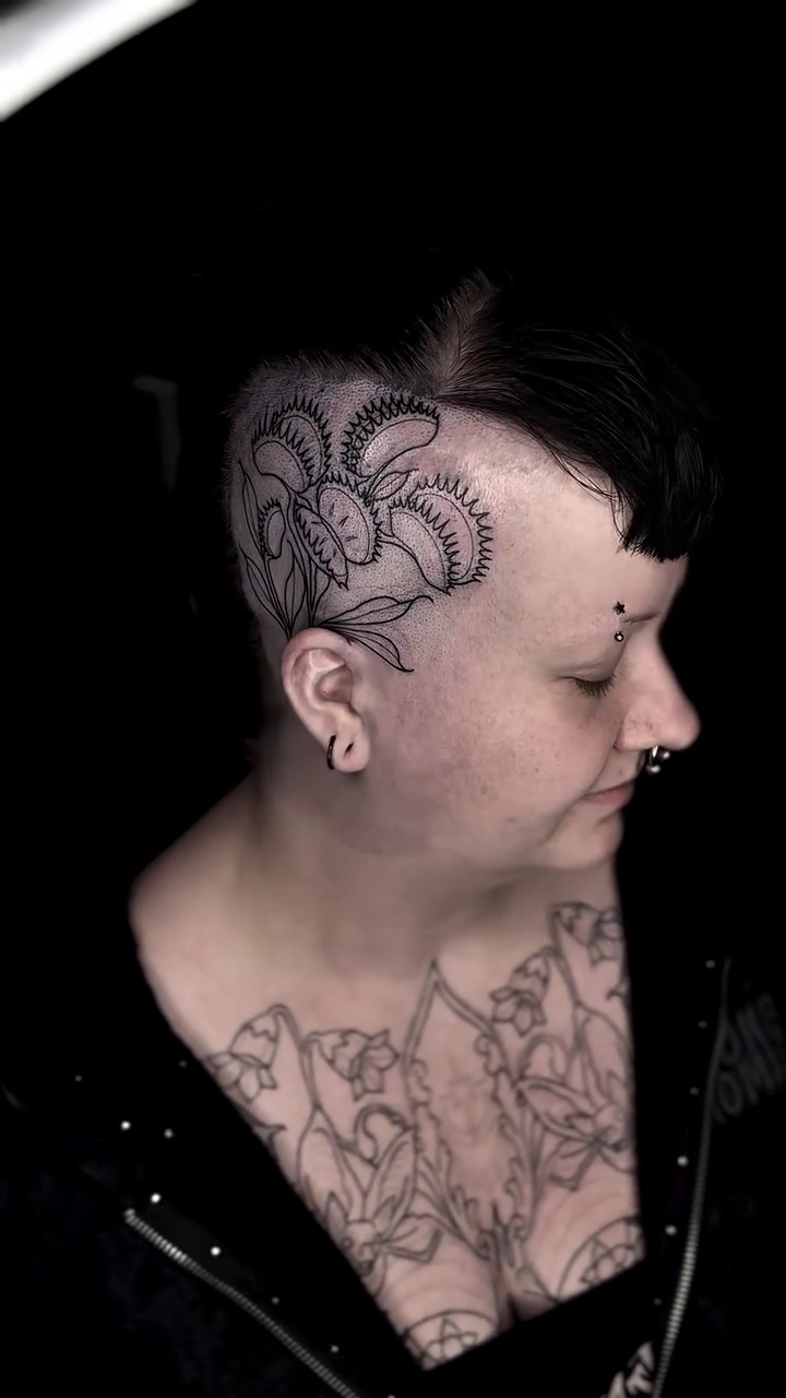 Tattoo by @gloomkvlt β fine_line, black_and_grey