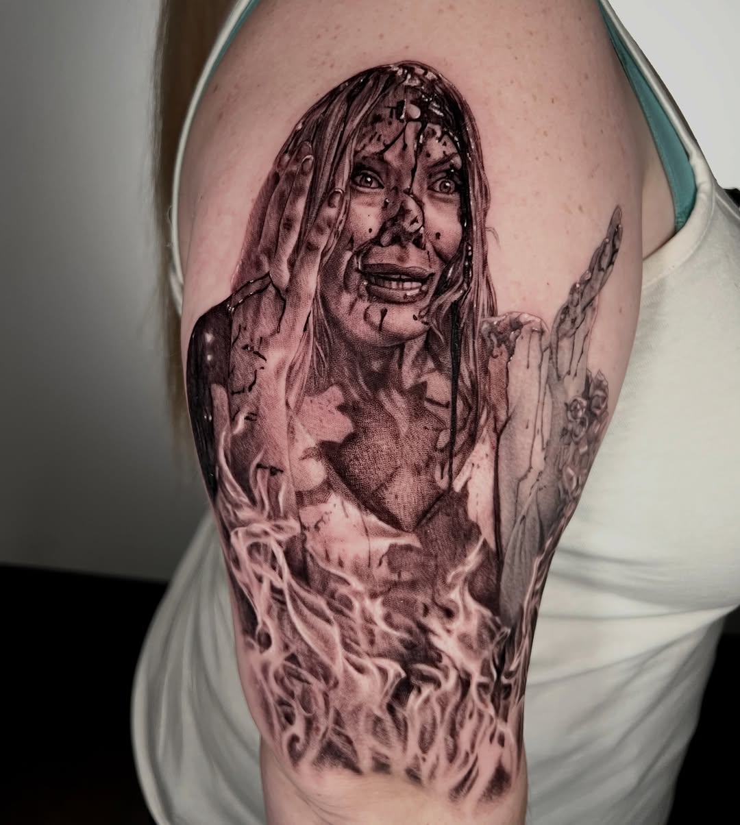 Tattoo by @zombiecattats — realism, dark_realism
