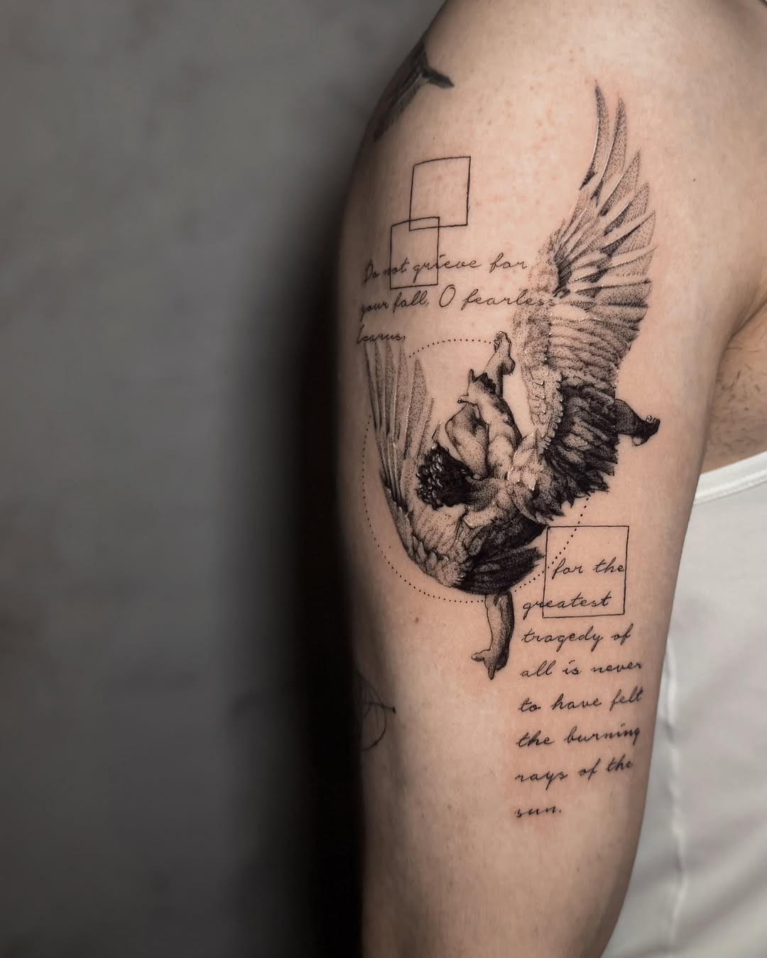 Falling angel realism tattoo on the forearm by 𝙆𝙖𝙩𝙣𝙞𝙨𝙨