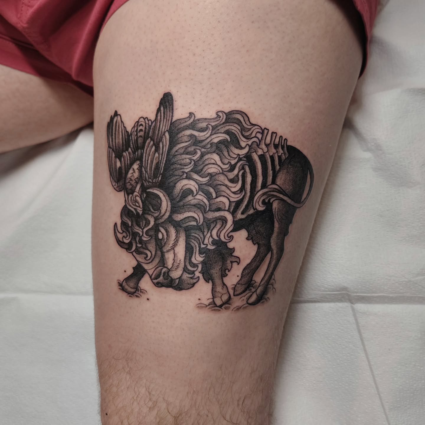 Tattoo by @wren.m.a.d.d β black_and_grey