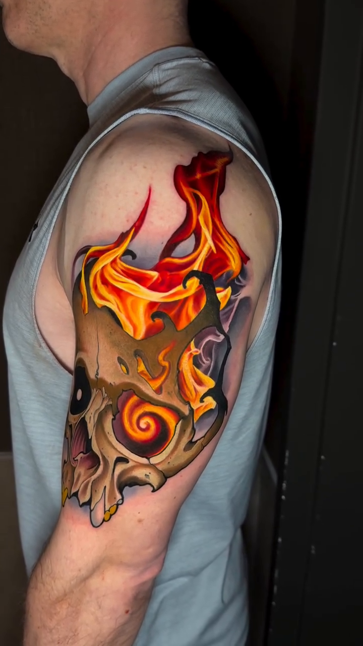 Tattoo by @derekgtattoos — realism, dark_realism