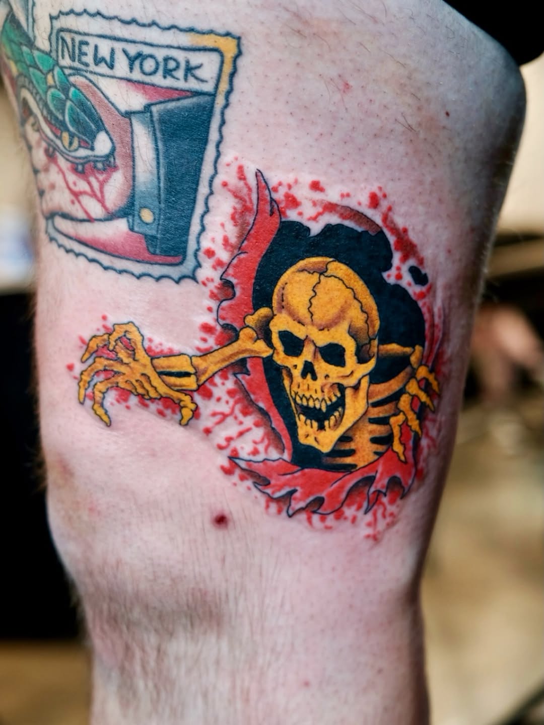 Tattoo by @oldzakwill — american_traditional, new_school