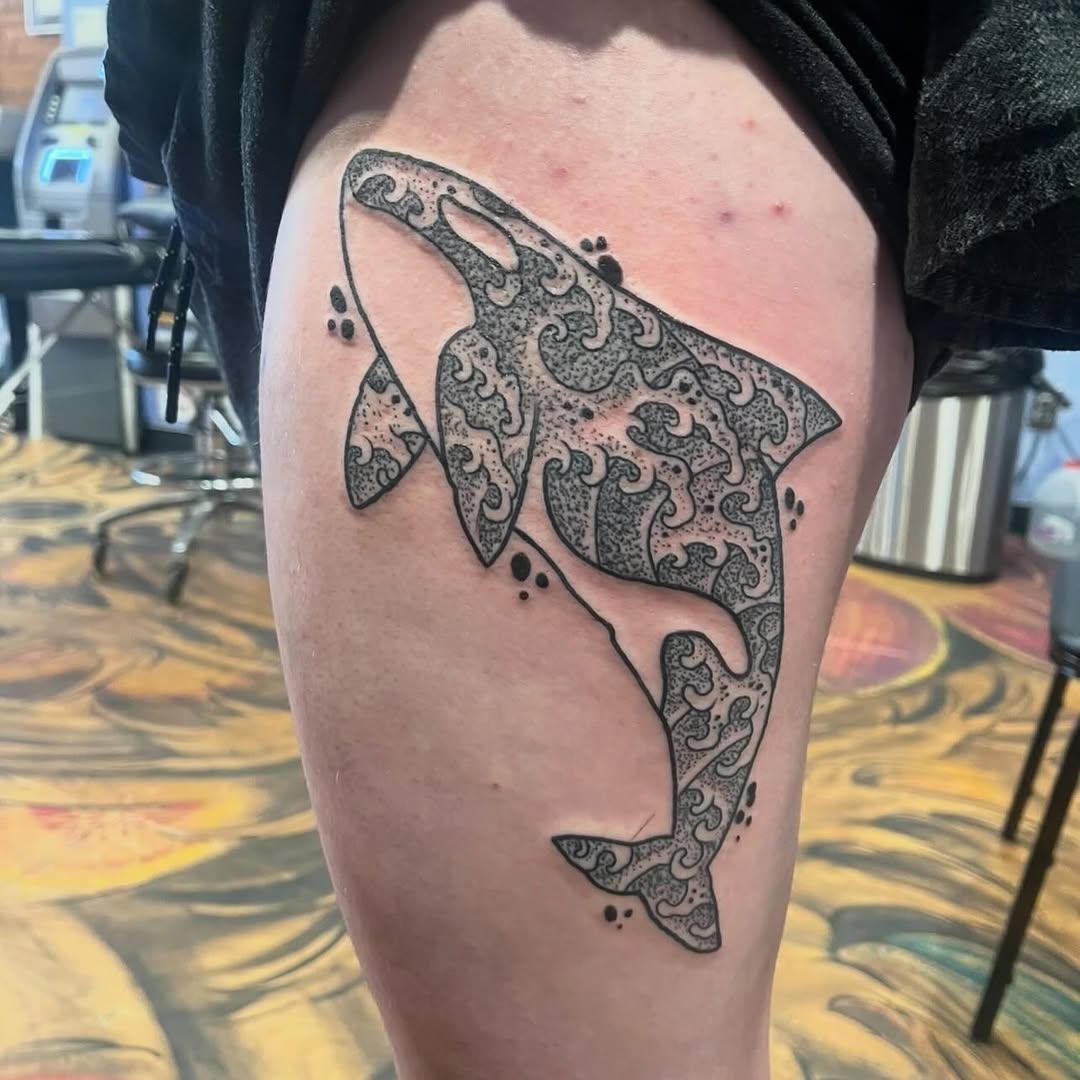 Tattoo by @donjuantattoos — dotwork, black_and_grey