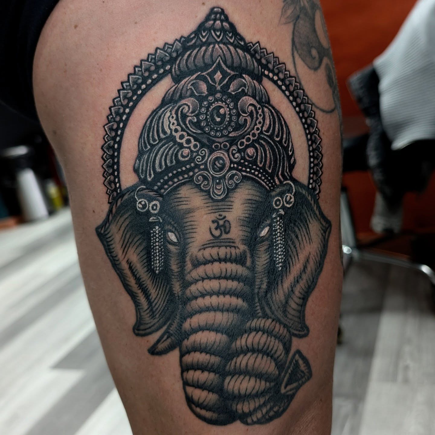 Tattoo by @saragtattoo_design β black_and_grey, geometric