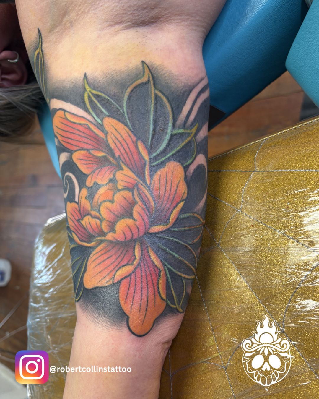 Tattoo by @angrygnometattoo — japanese_irezumi, black_and_grey