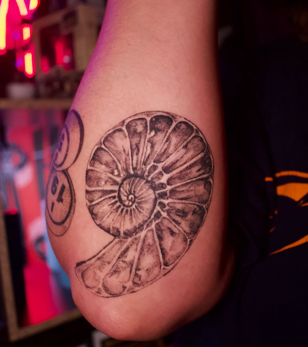 Tattoo by @creatureoutside — black_and_grey