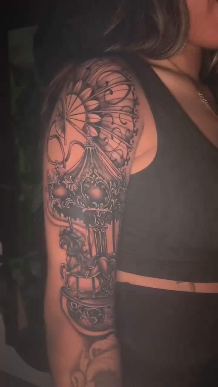 Tattoo by @redinkdtattoos — black_and_grey, ornamental