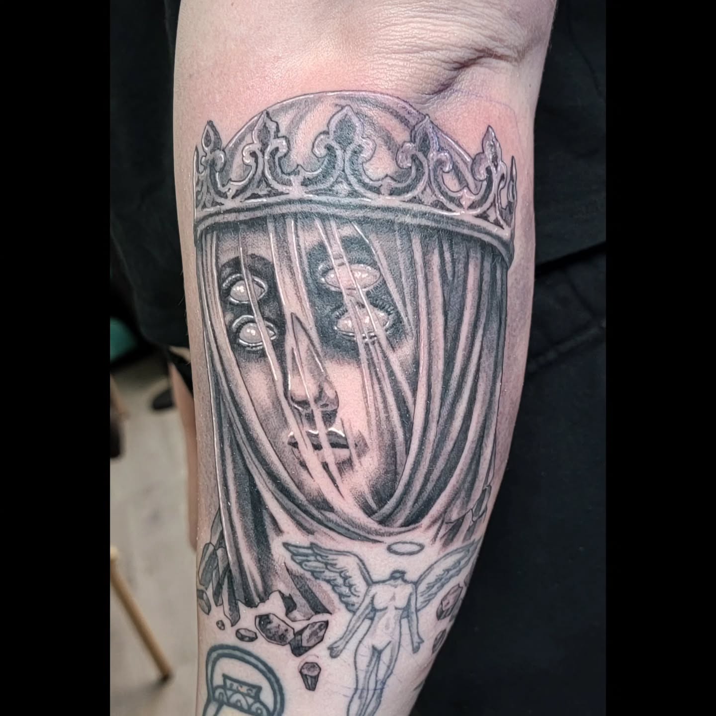 Tattoo by @tattooistgus — black_and_grey, realism