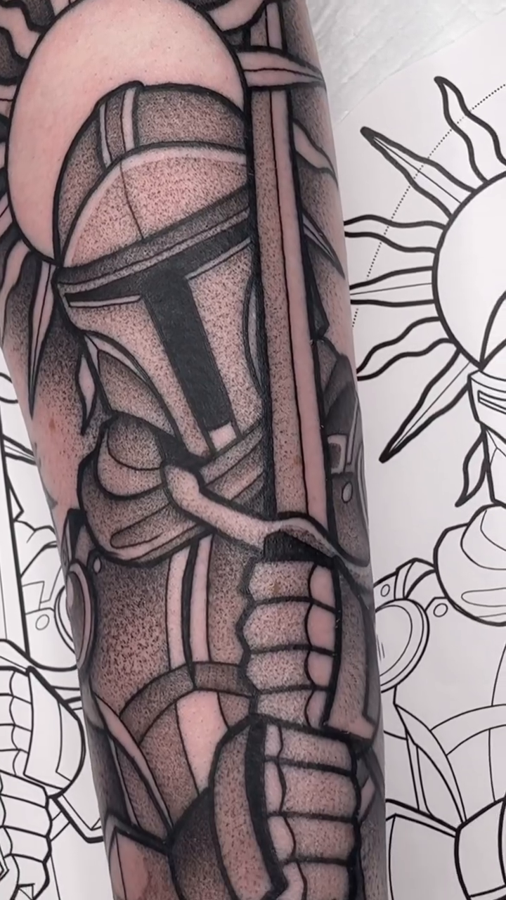 Tattoo by @donniebydesign — black_and_grey, realism