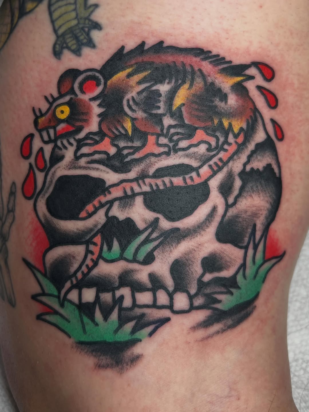 Tattoo by @phileverhard — american_traditional, black_and_grey