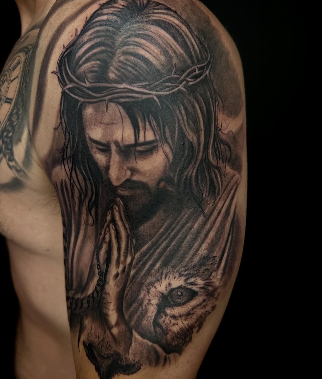 Tattoo by @brooksctattoos — realism, black_and_grey
