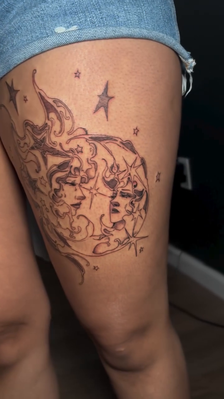 Tattoo by @3mtattoos — fine_line, black_and_grey