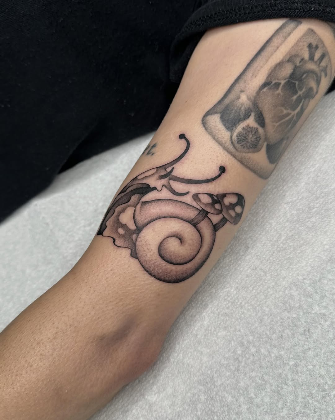 Tattoo by @fatalkatietattoo — black_and_grey, illustrative