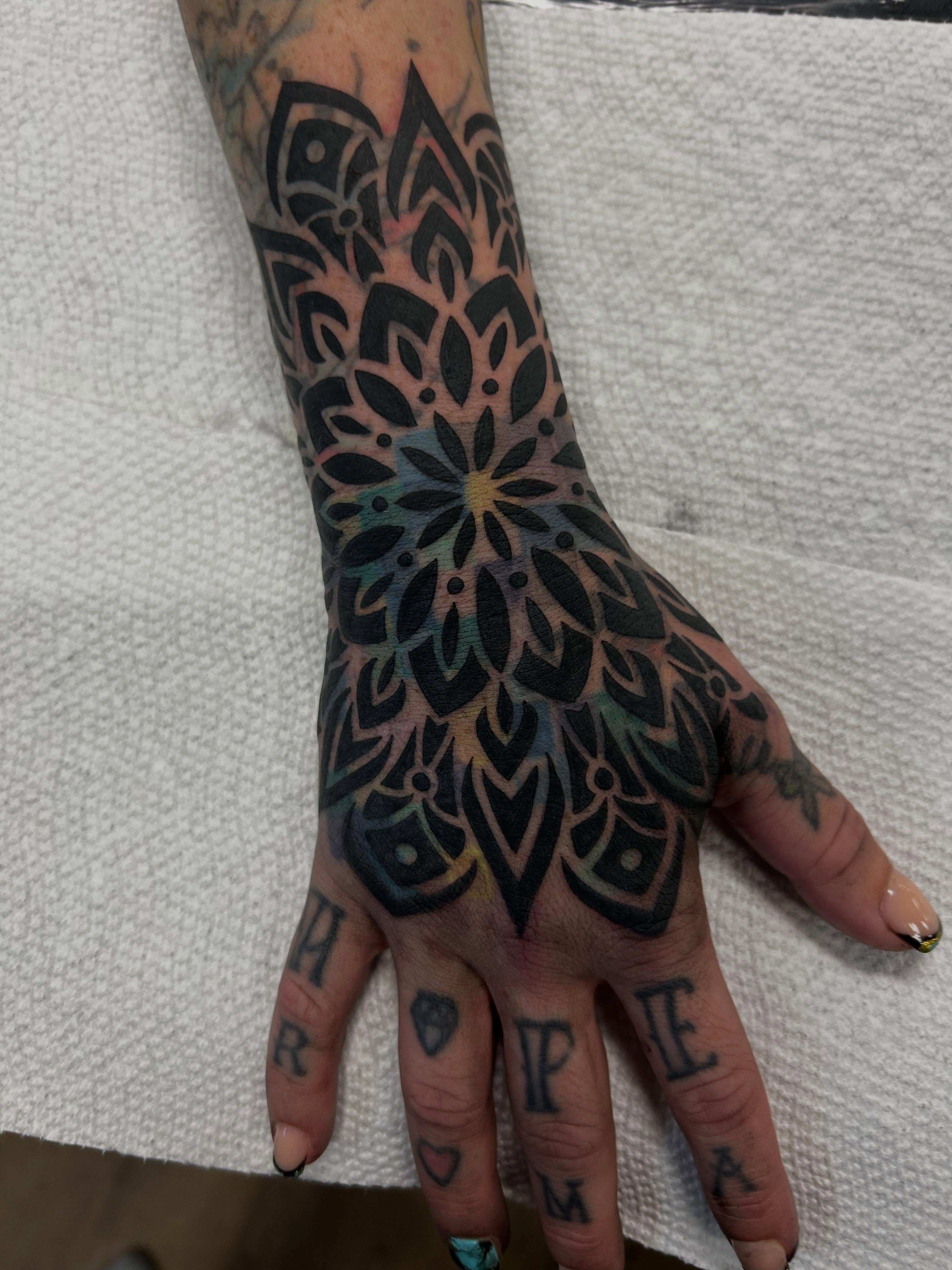 Tattoo by @mayhem_inkk — geometric