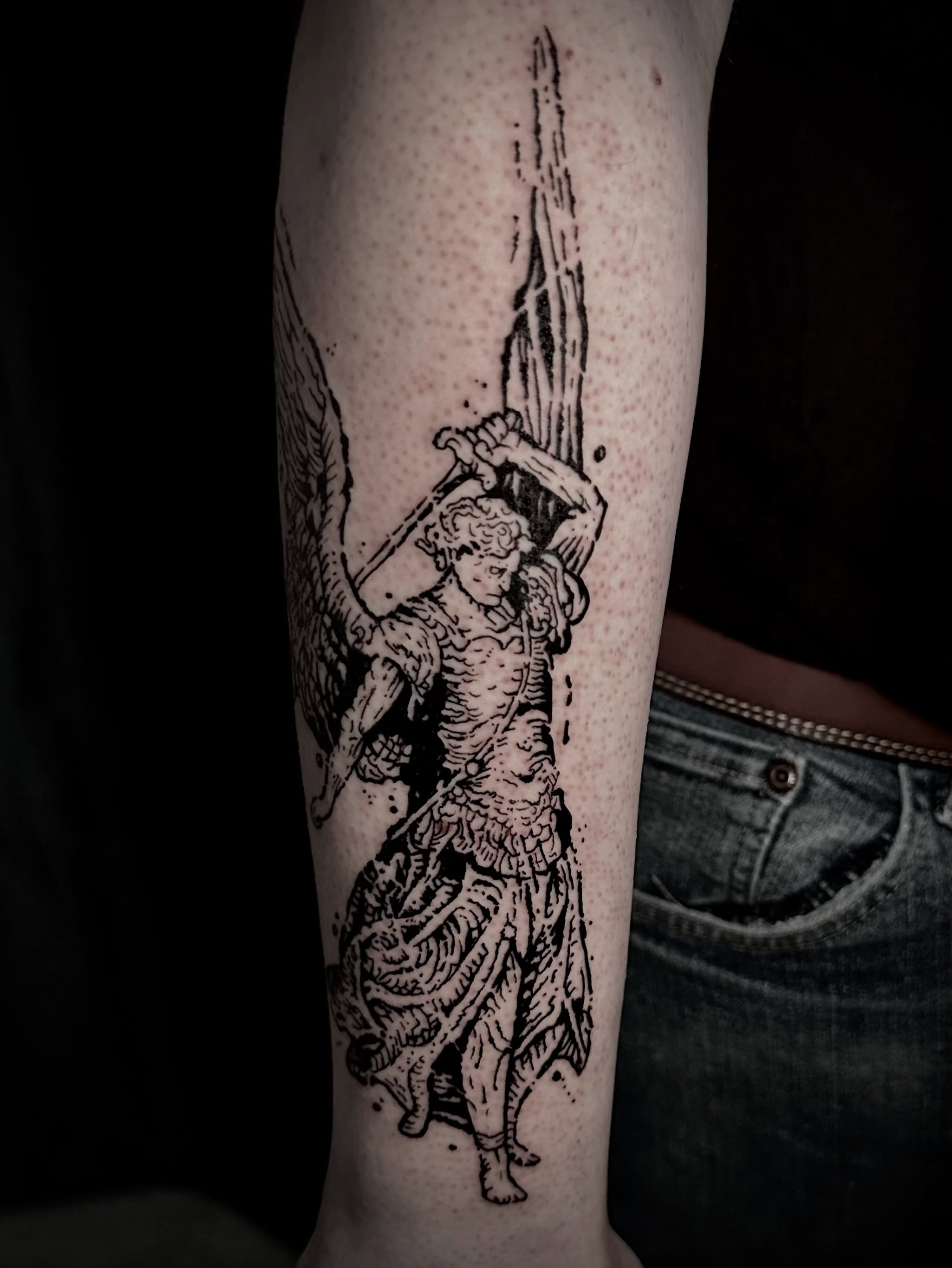 Tattoo by @crow_durany_art — black_and_grey