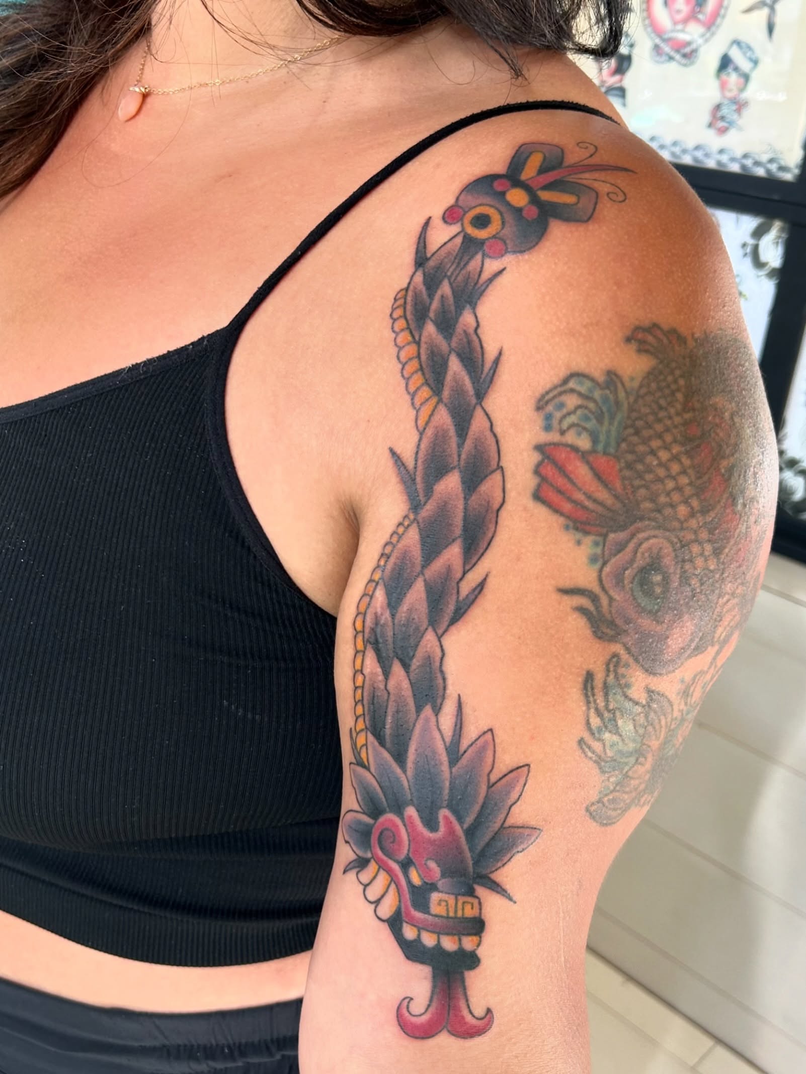 Tattoo by @reymon_tattoos — american_traditional, dotwork
