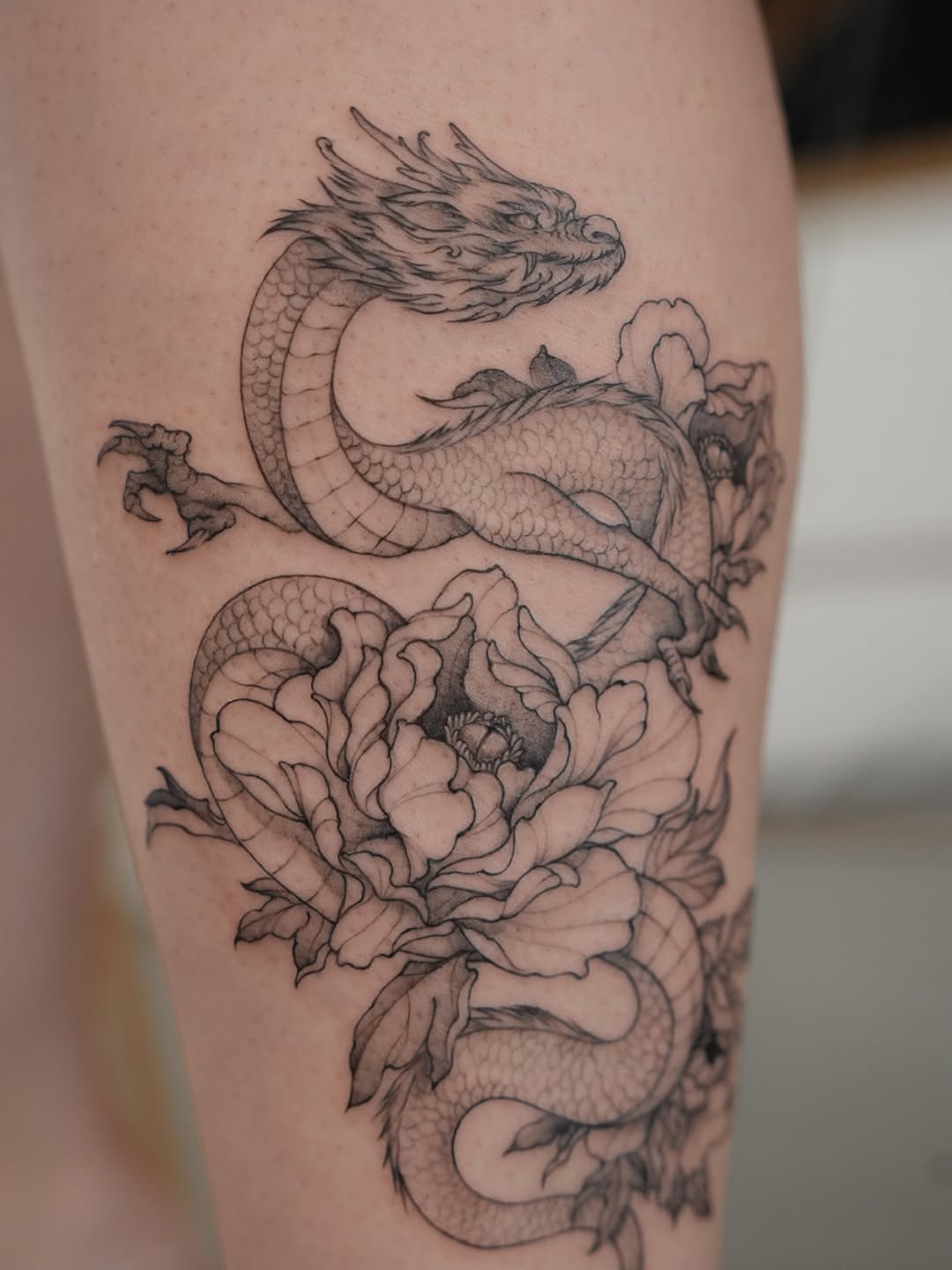 Tattoo by @junh_tattoo — japanese_irezumi, black_and_grey