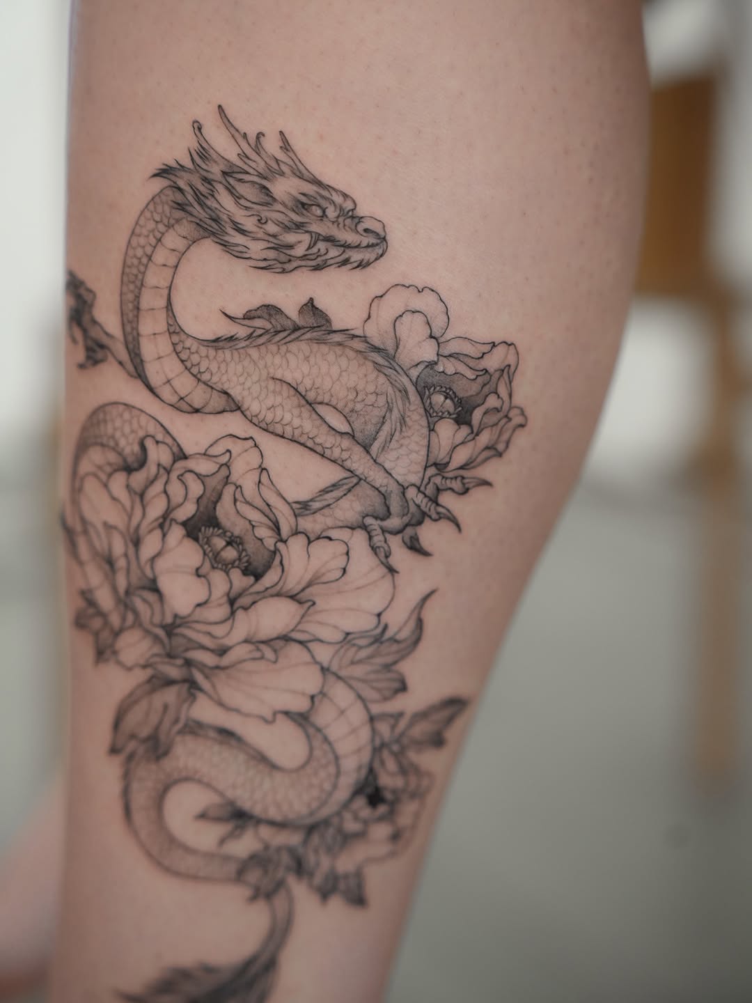 Tattoo by @junh_tattoo — japanese_irezumi, black_and_grey