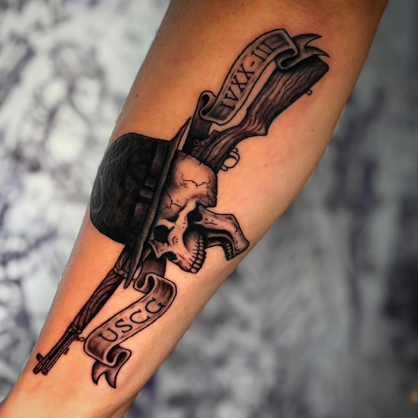 Tattoo by @chicom4l — black_and_grey, realism