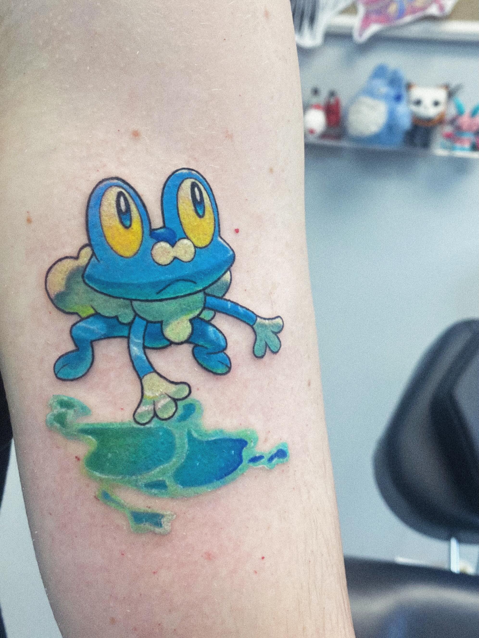 Tattoo by @gillygoatpokes — new_school, watercolor