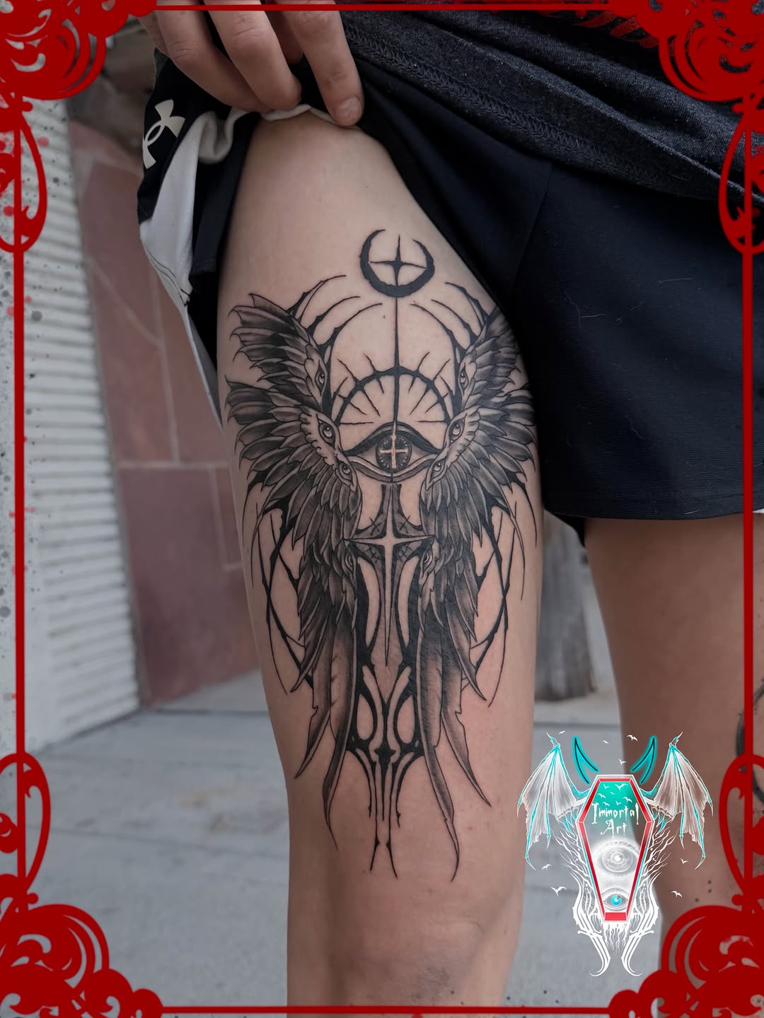 Tattoo by @immortal_tattoos96 — black_and_grey, ornamental