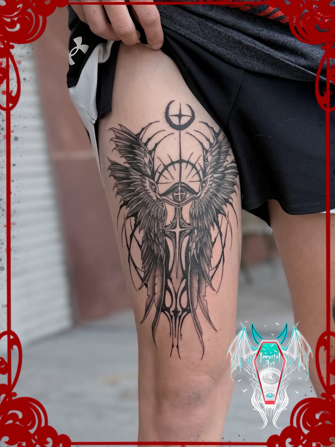 Tattoo by @immortal_tattoos96 — black_and_grey, ornamental
