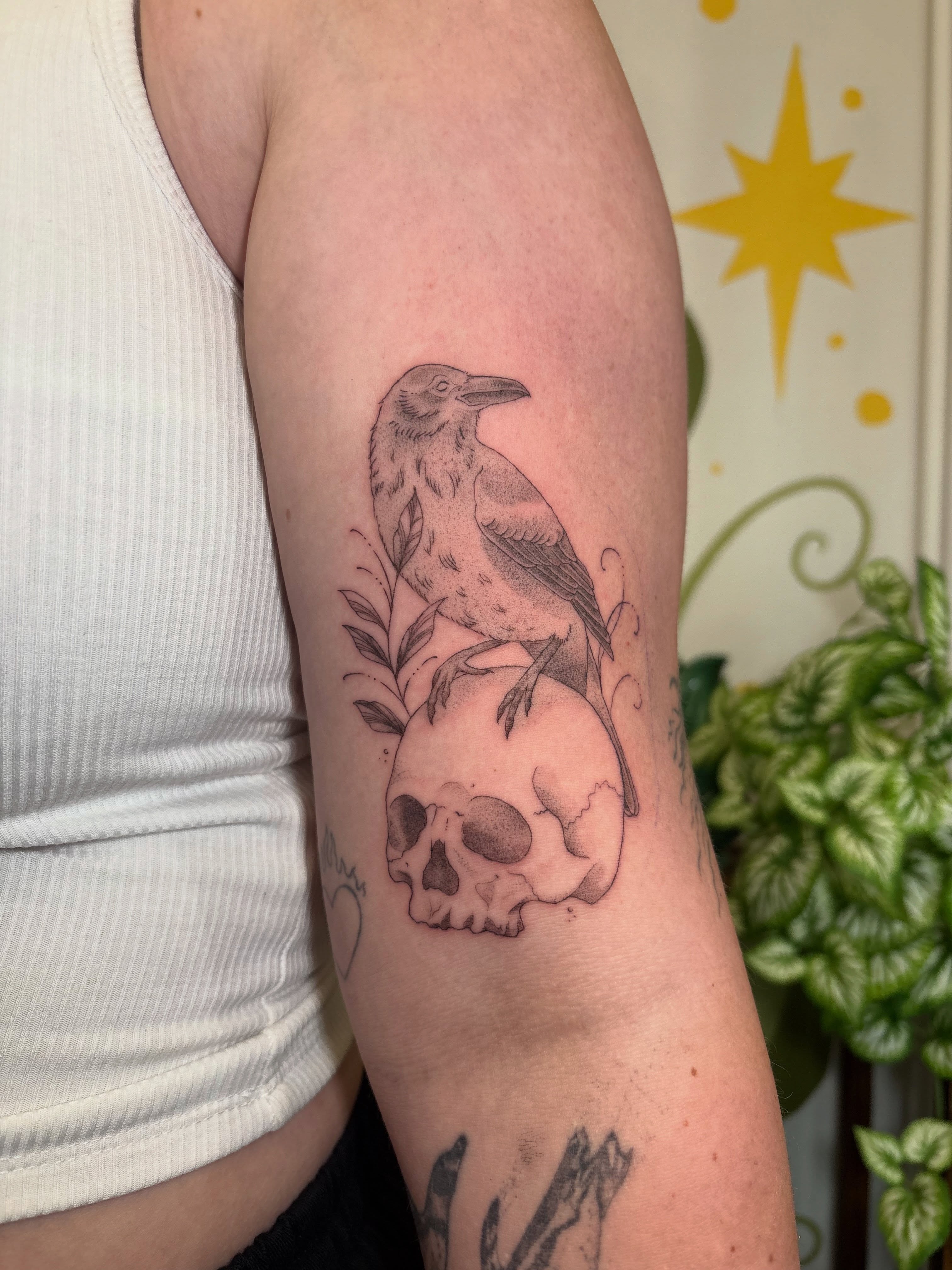 Tattoo by @amberloutattoo — black_and_grey, realism