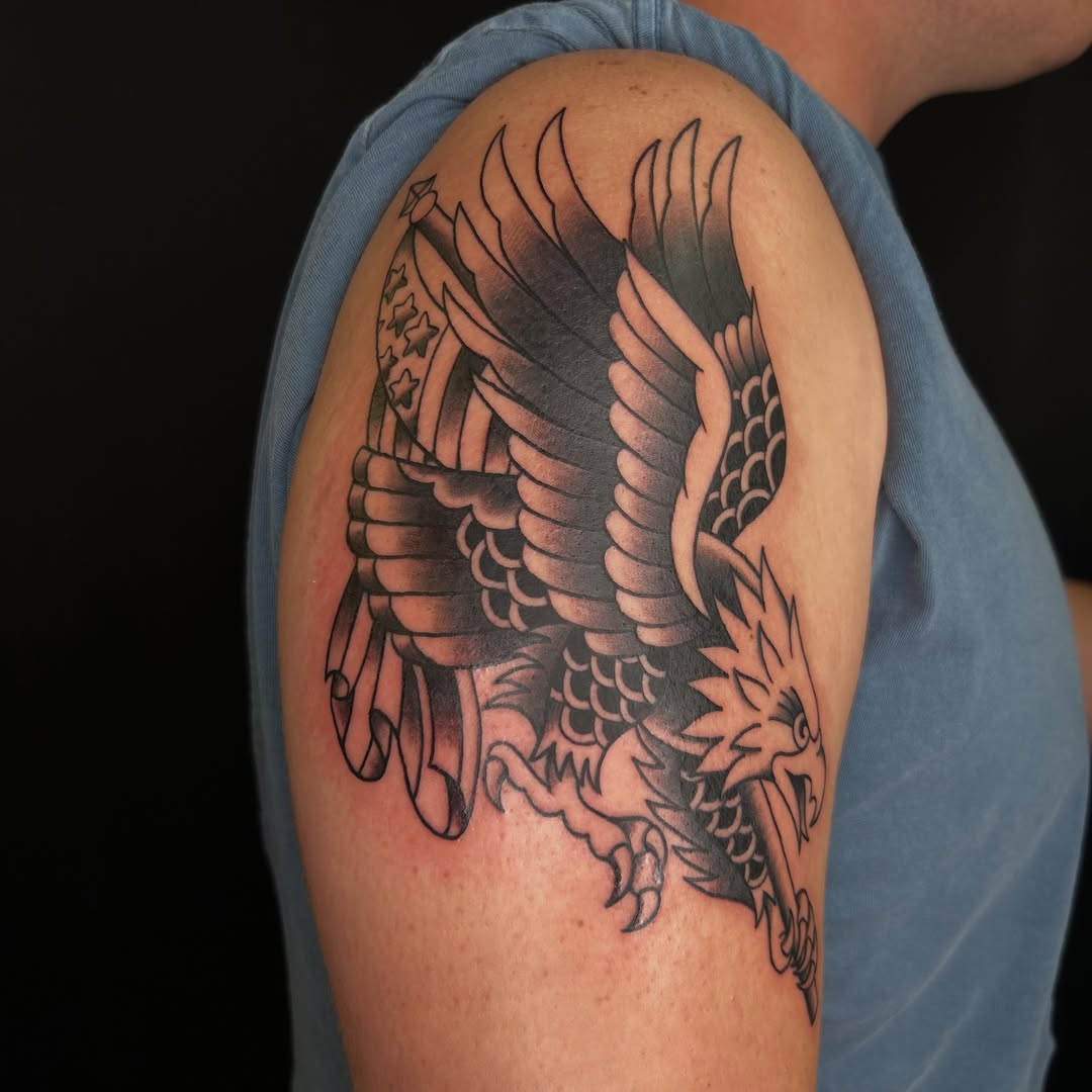 Tattoo by @bhoneybuns — american_traditional, black_and_grey