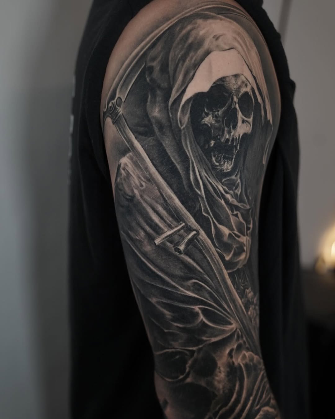 Tattoo by @facundogiltattoo — realism, black_and_grey